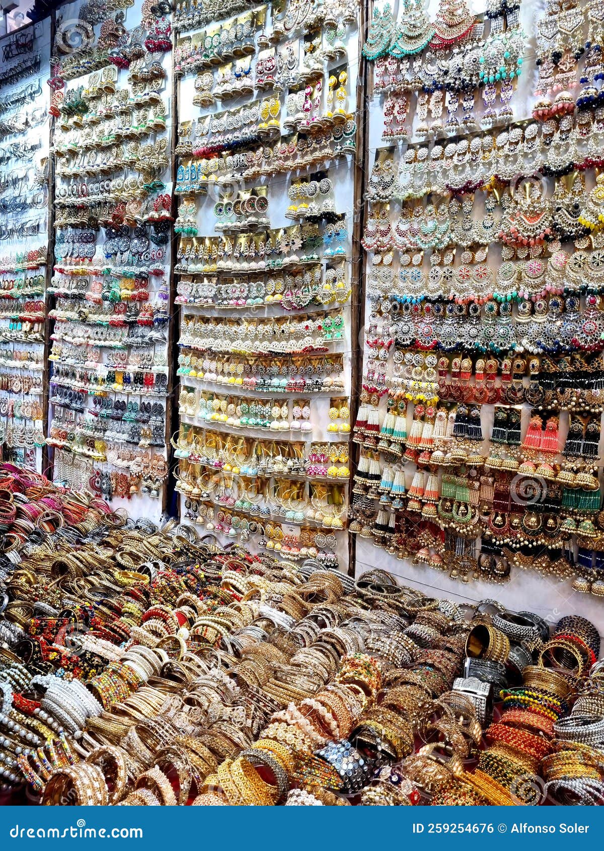 Luxury Store of Various Beads in India Stock Photo Image of real