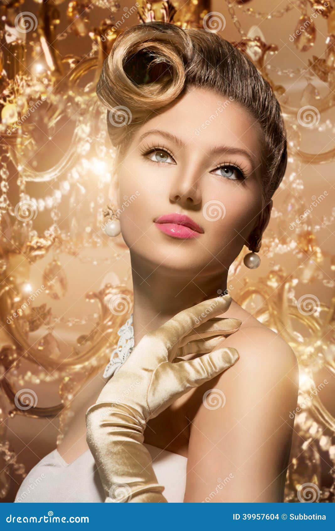 Luxury Styled Beauty Lady Portrait Stock Photo - Image of fashion