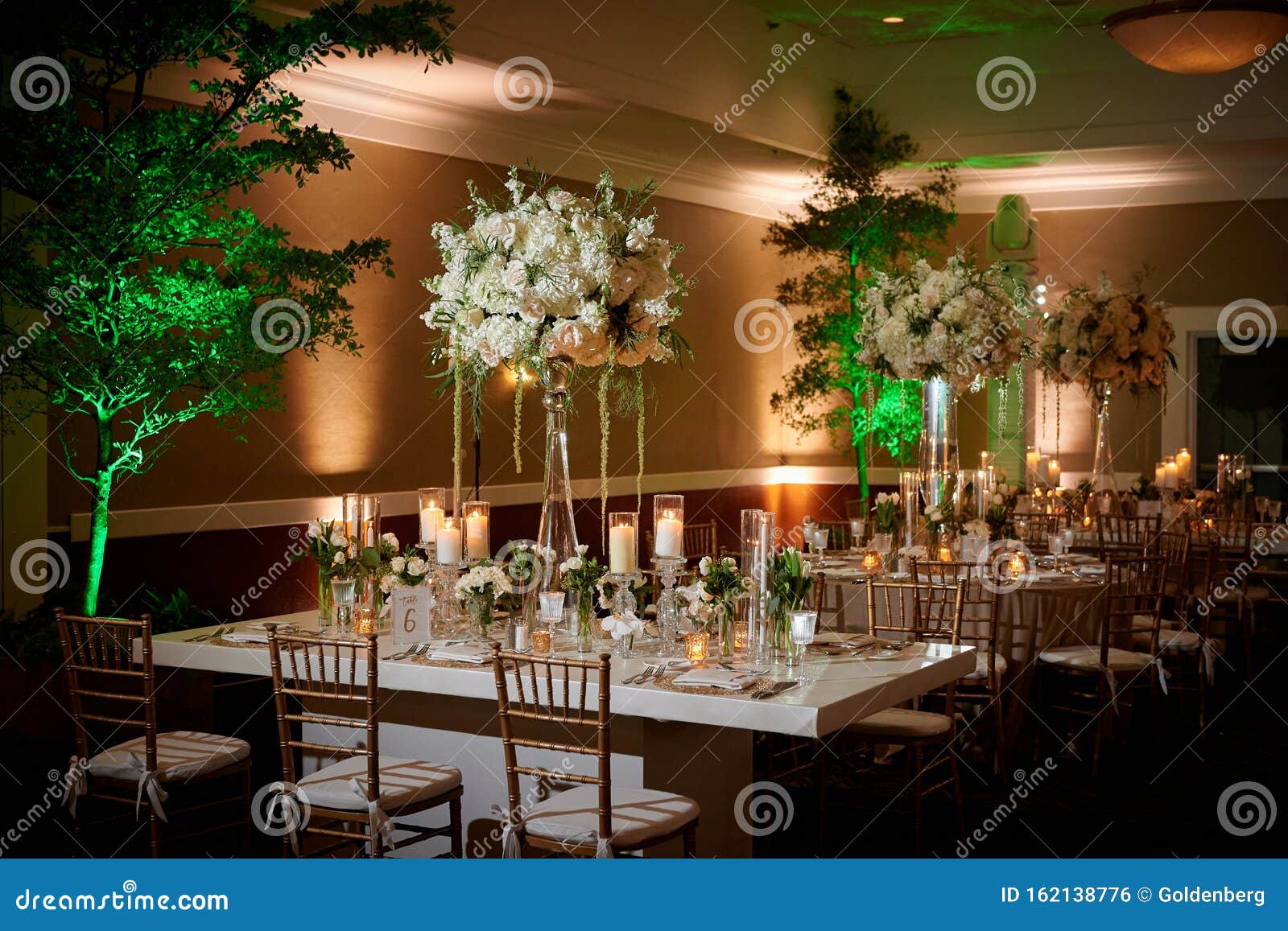 luxury table setting at a wedding venue