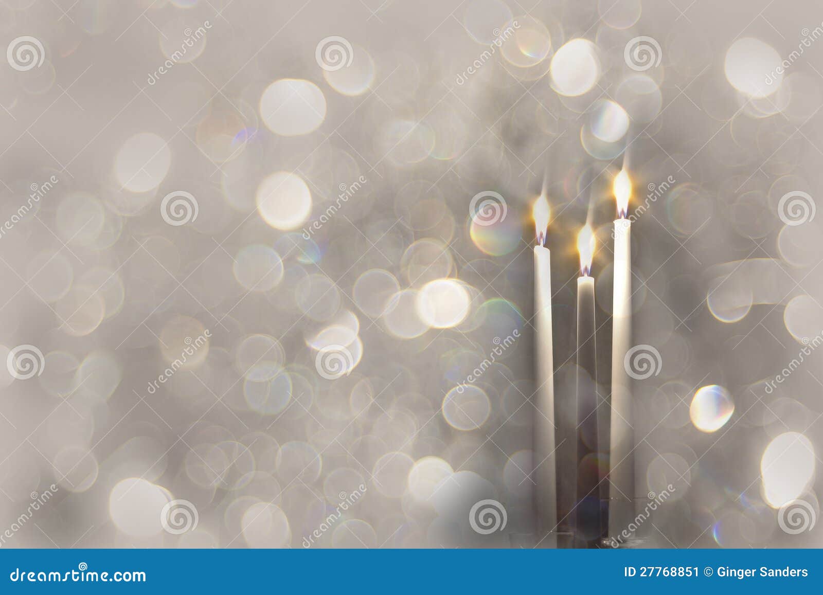 Luxury Taper Candles with Rich Silver Bokeh Stock Image Image of blur