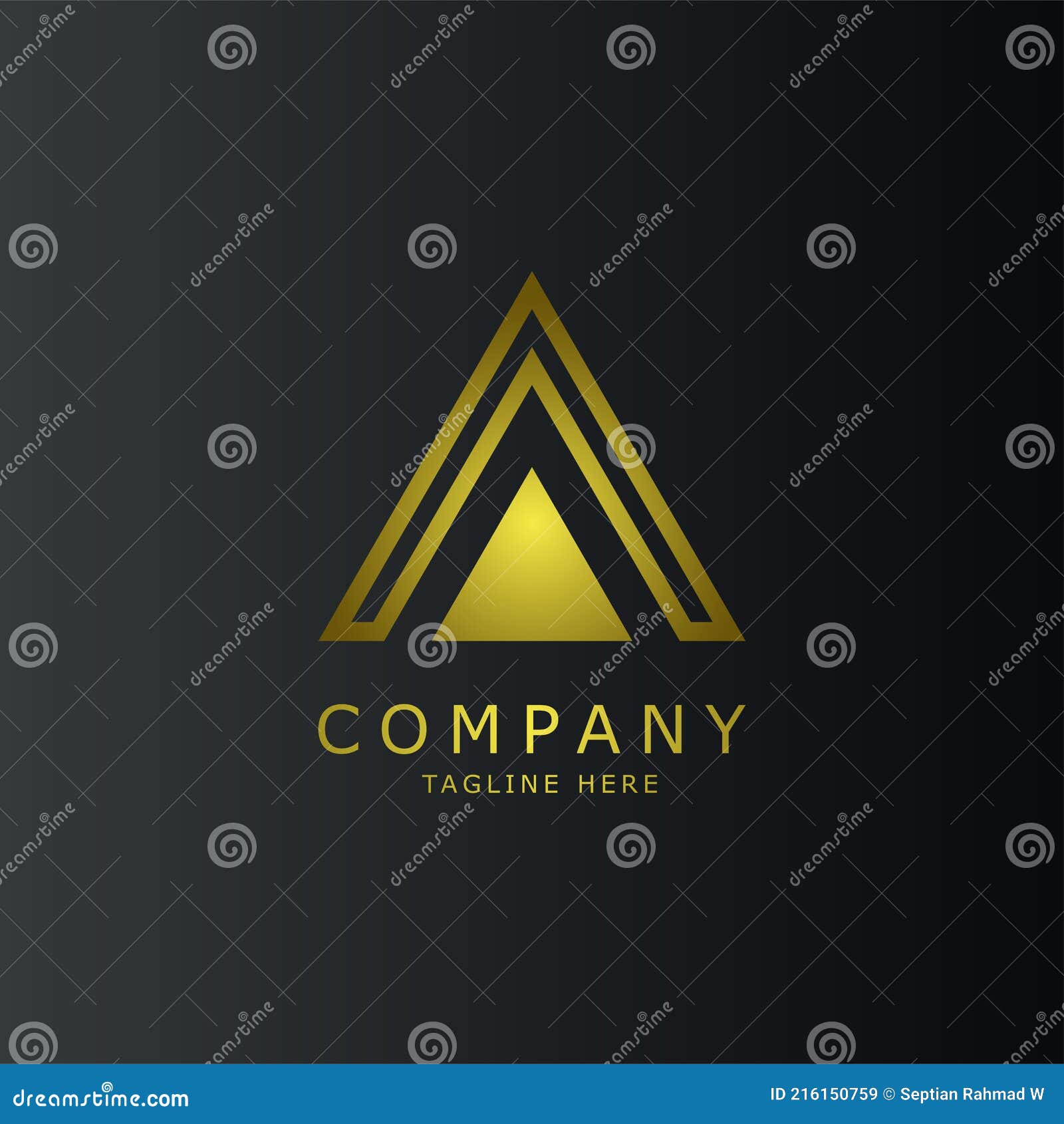 luxury themed triangle logo  reference