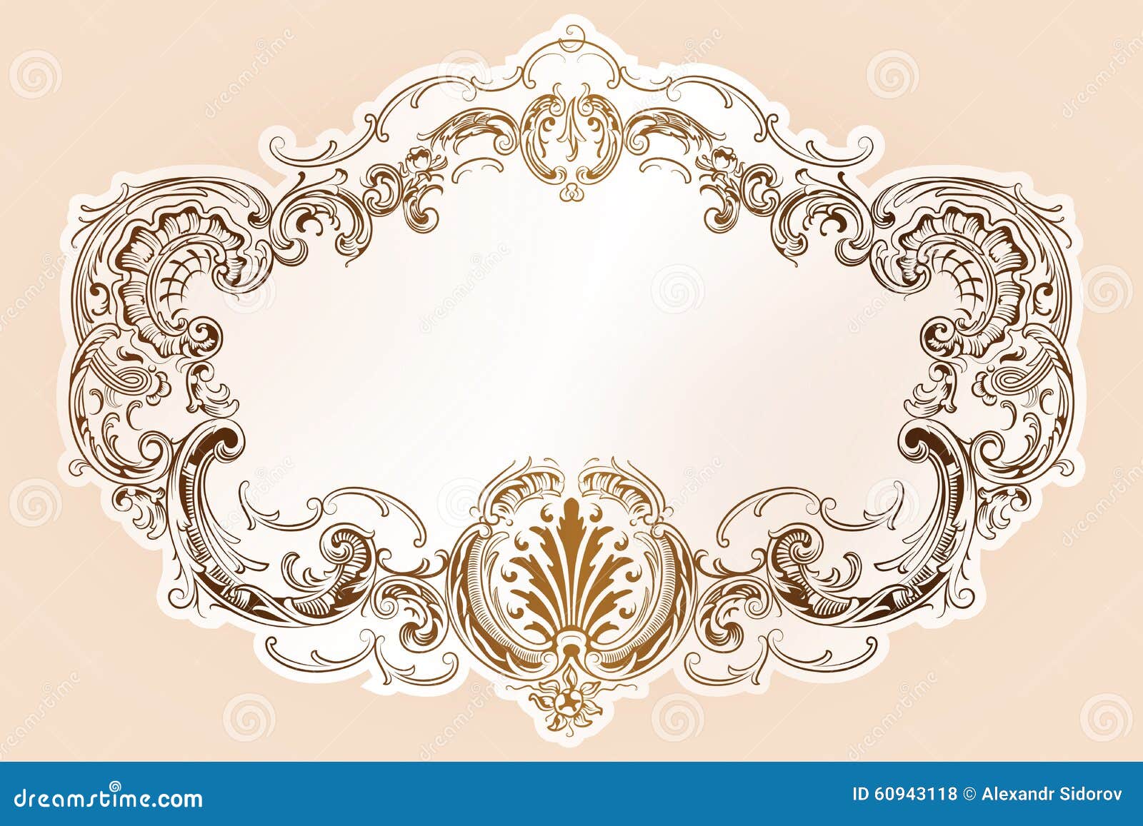 Luxury Vector Frame With Border In Rococo Style Stock Vector Illustration of coupon, baroque Luxury Vector Frame With Border In Rococo Style Stock Vector Illustration of coupon, baroque