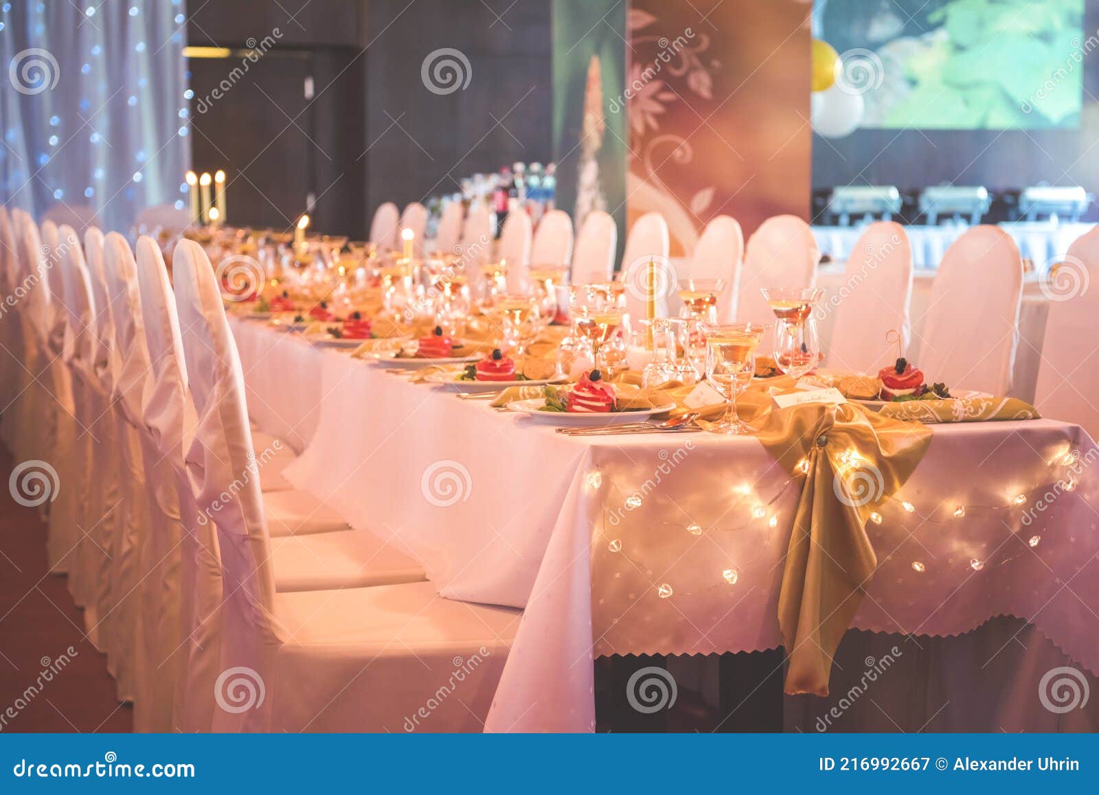 Luxury Wedding Table Decoration. Wedding Banquet. Stock Image Image