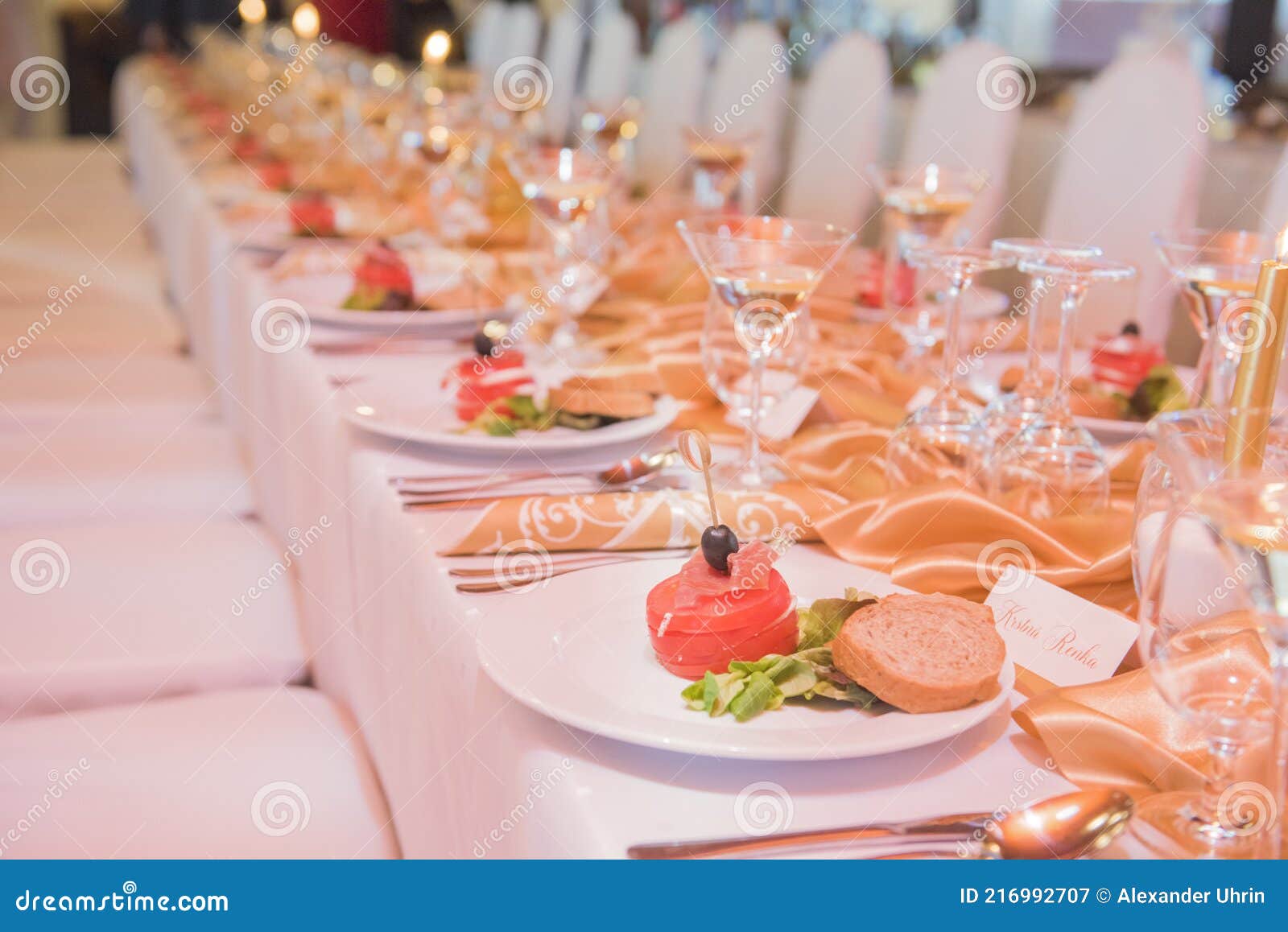 Luxury Wedding Table Decoration. Wedding Banquet. Stock Image Image