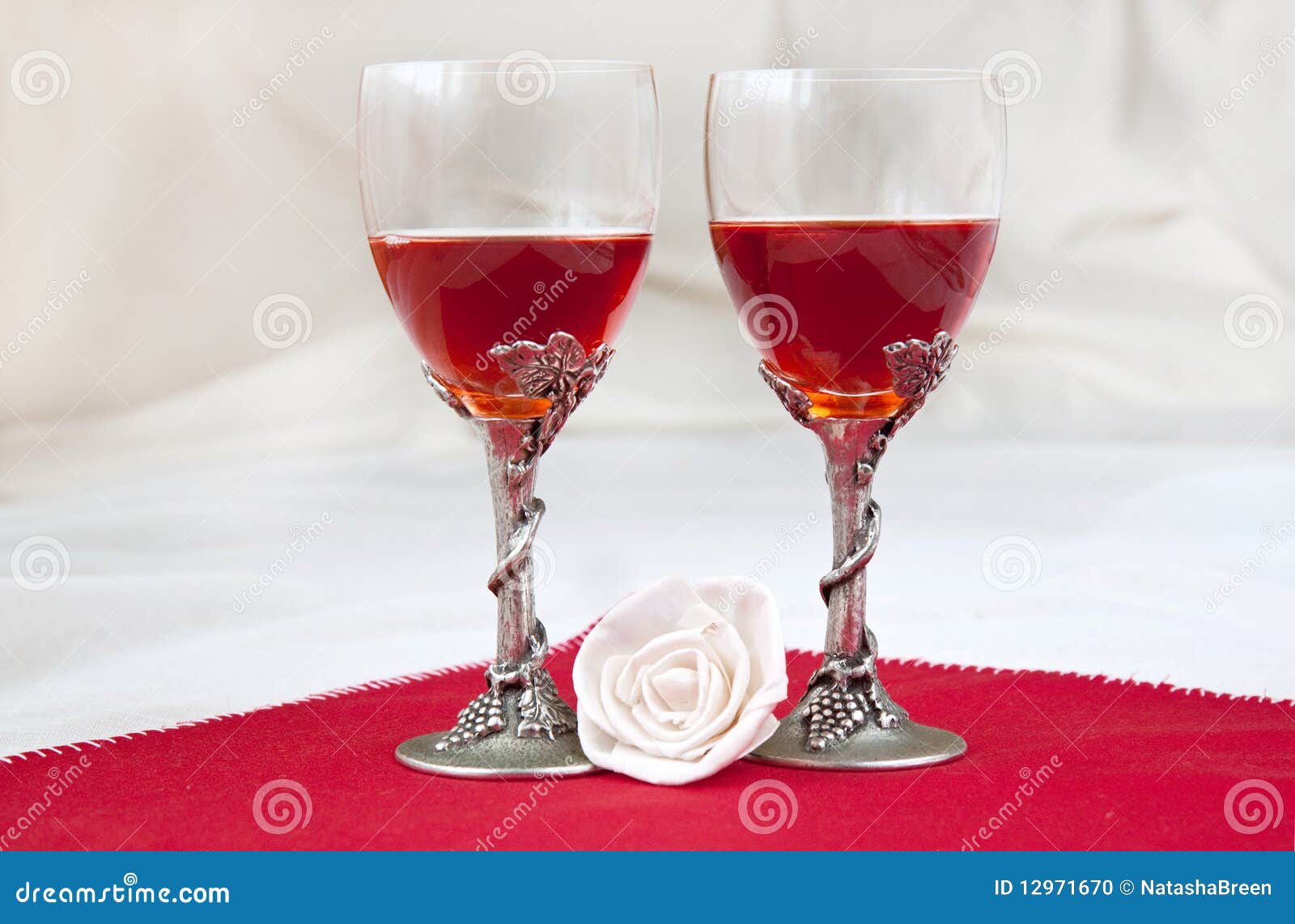 Luxury wine glasses stock photo. Image of napkin, still 12971670