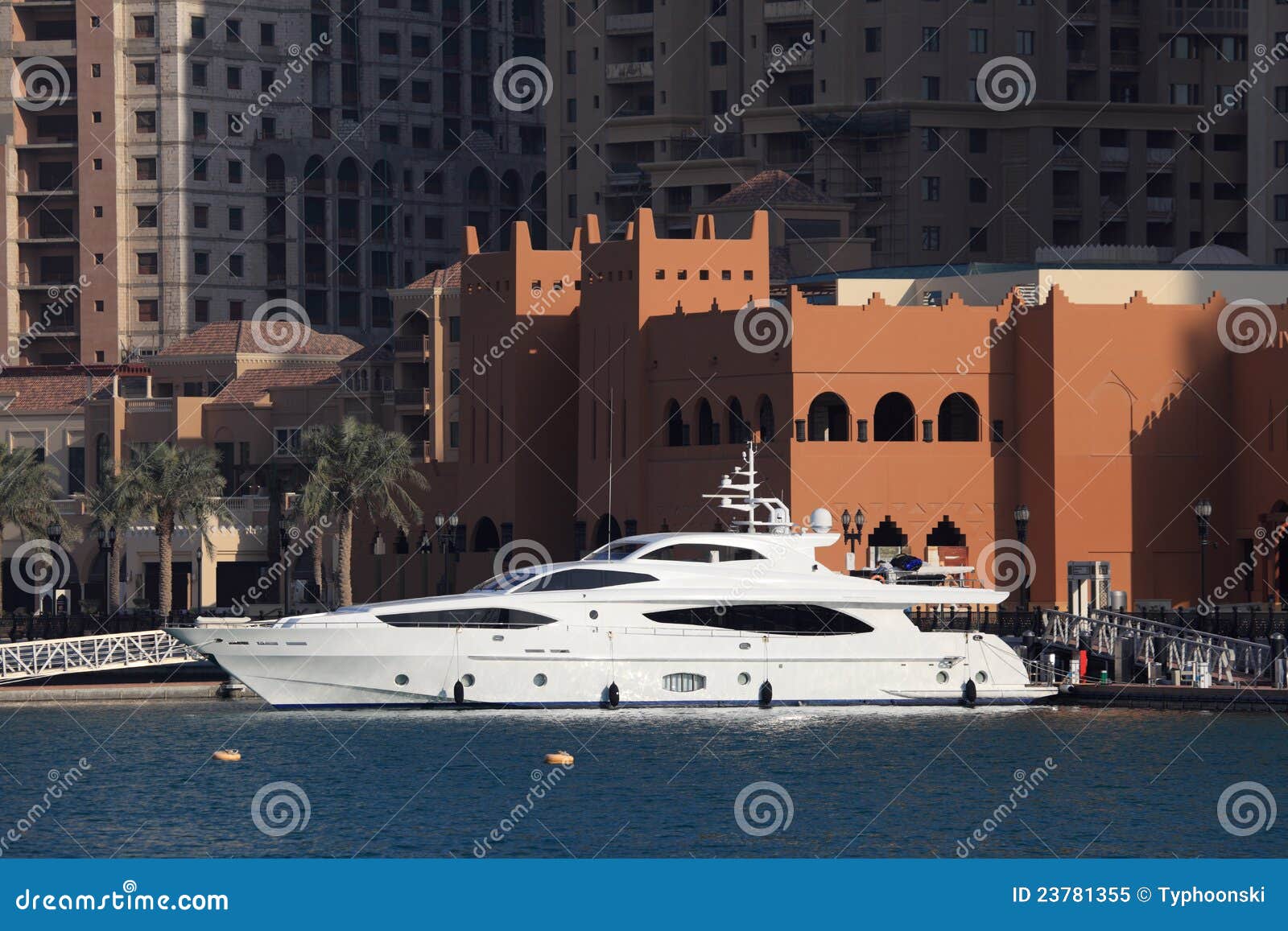 Luxury yacht in Doha Qatar stock image. Image of qatar 23781355