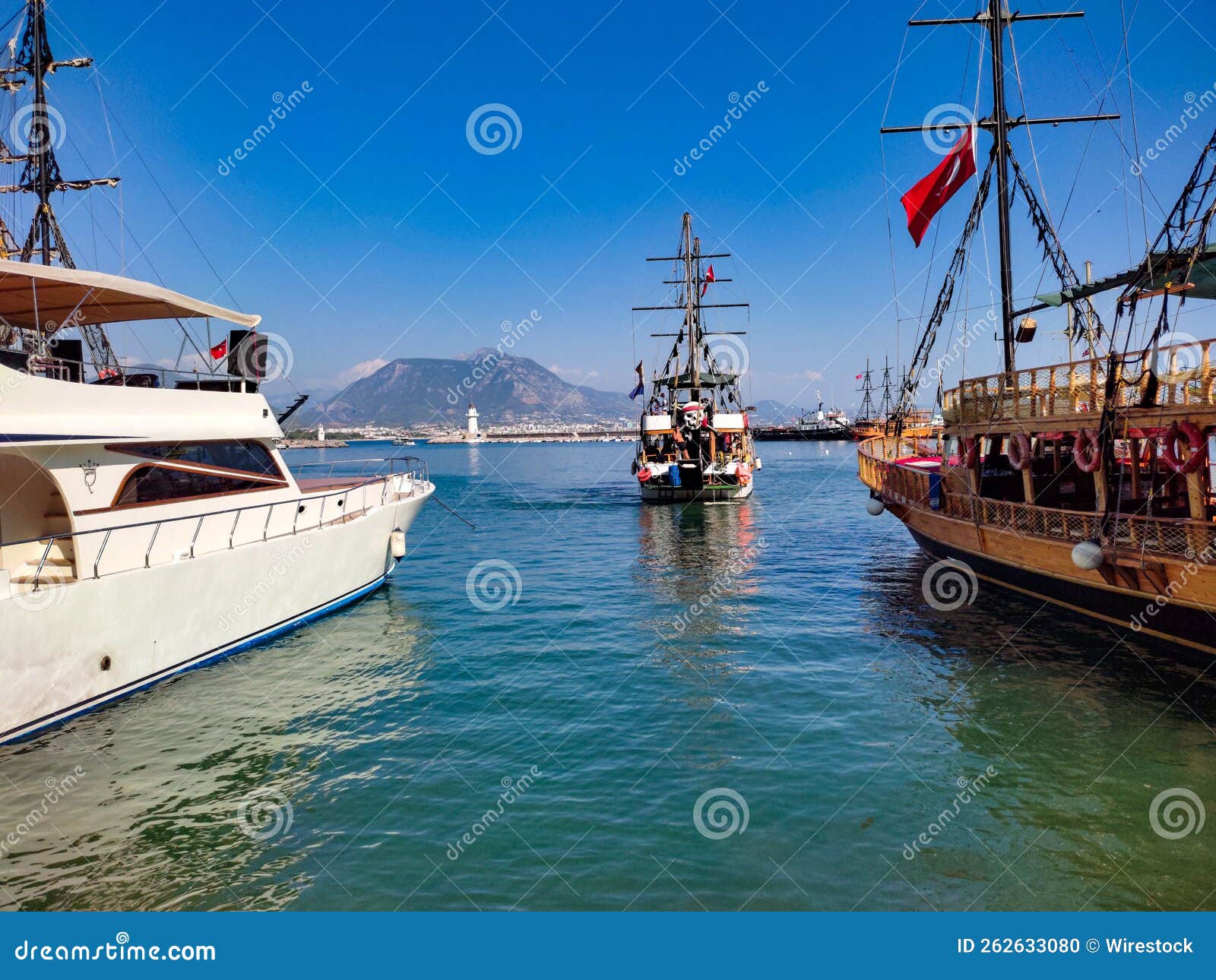 Luxury Yacht for Rent in the Alanya Harbor Editorial Image Image of