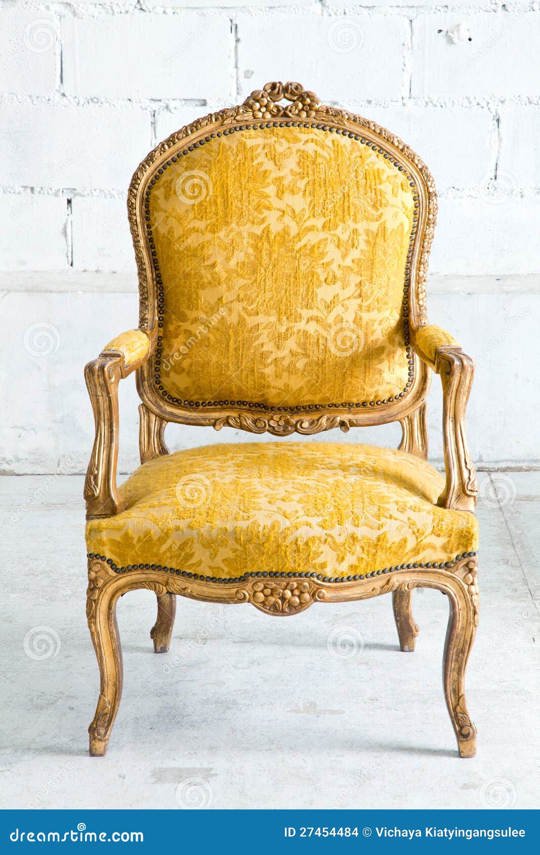 Luxury Yellow Sofa Armchair Stock Photo Image of blue, decor 27454484