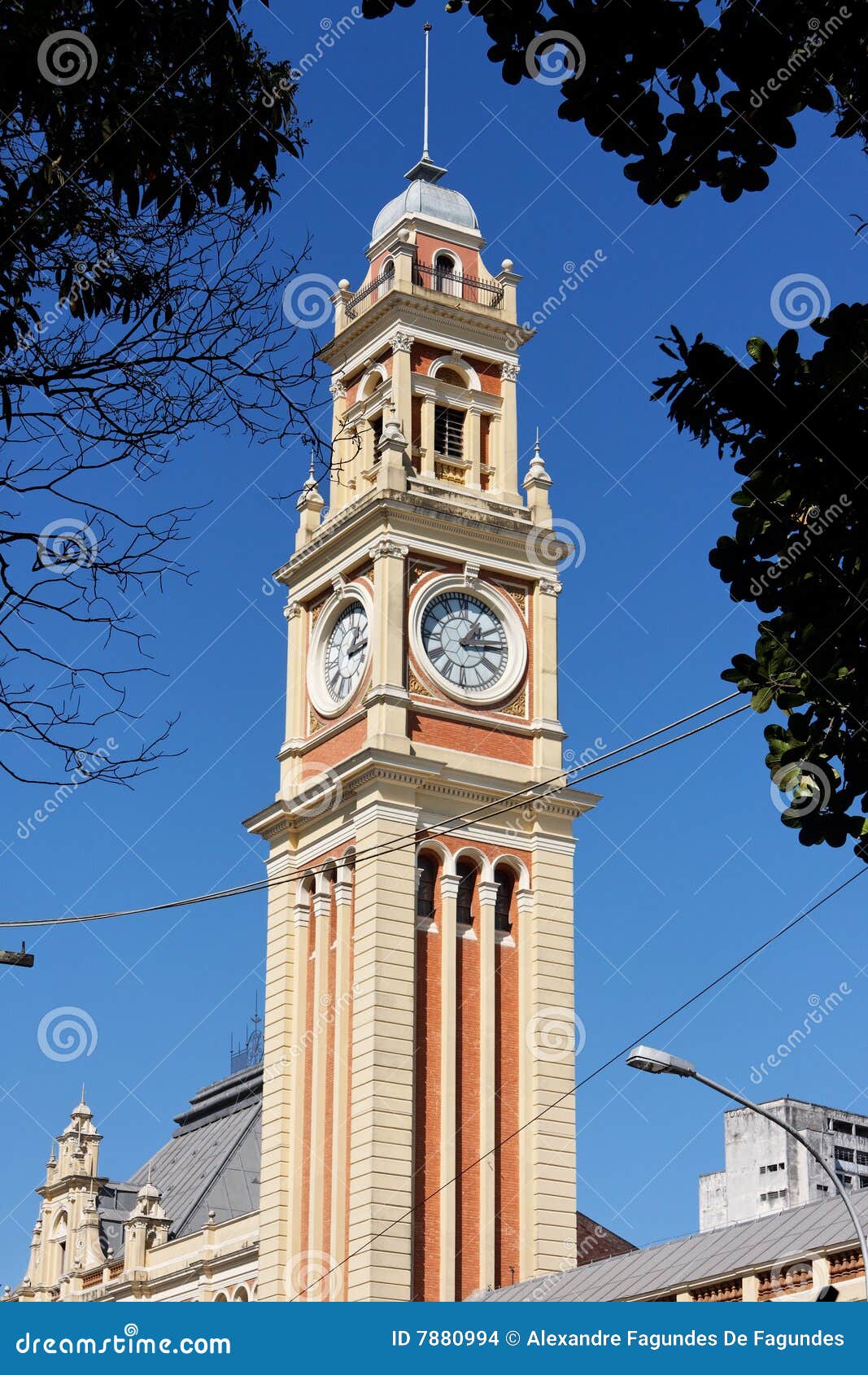 Luz Train Station Clock Tower Sao Paulo Brazil Stock Images Image