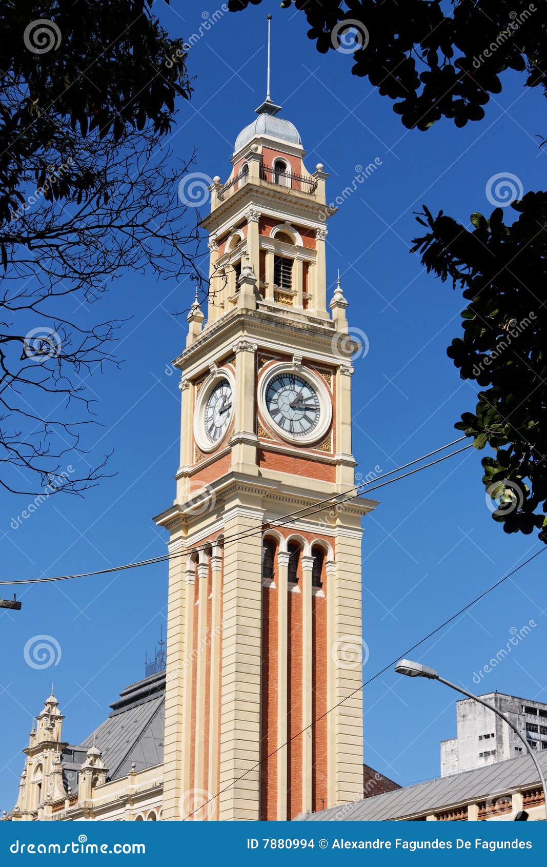 luz train station clock tower sao paulo brazil