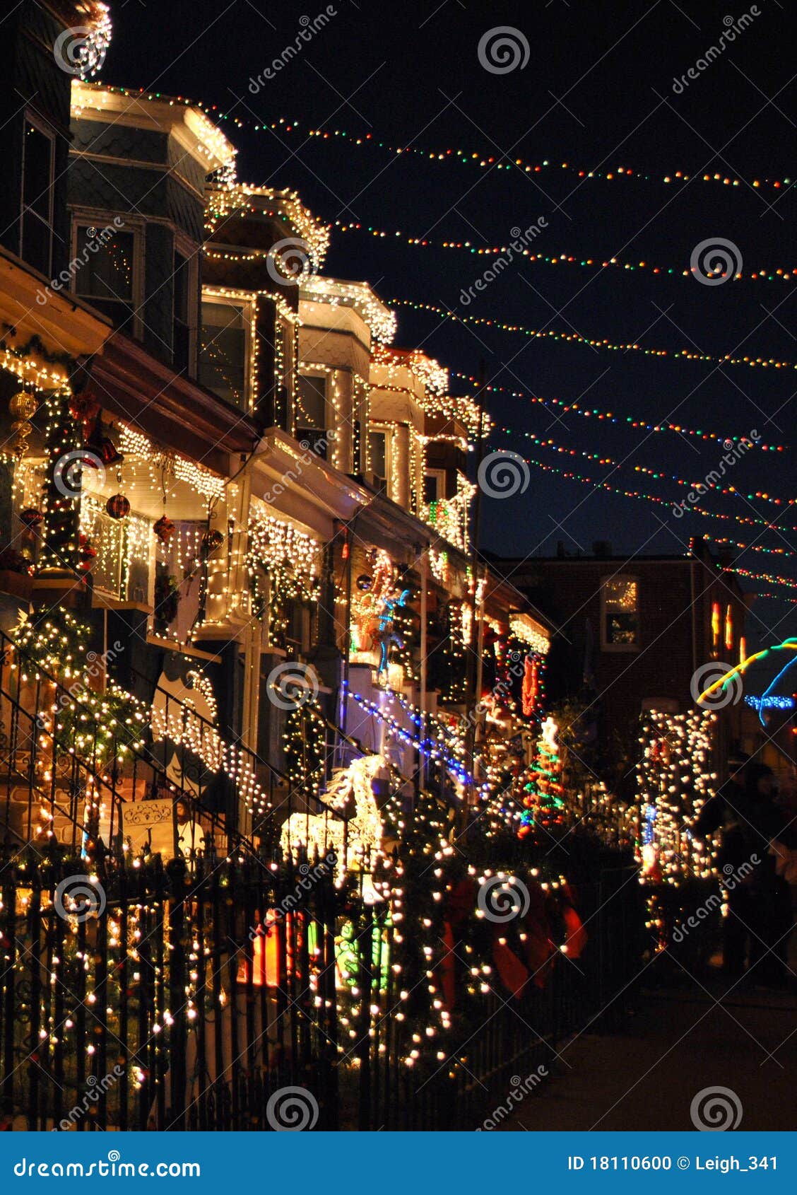 Luzes De Natal De Baltimore Foto de Stock - Imagem de turista, toldos:  18110600