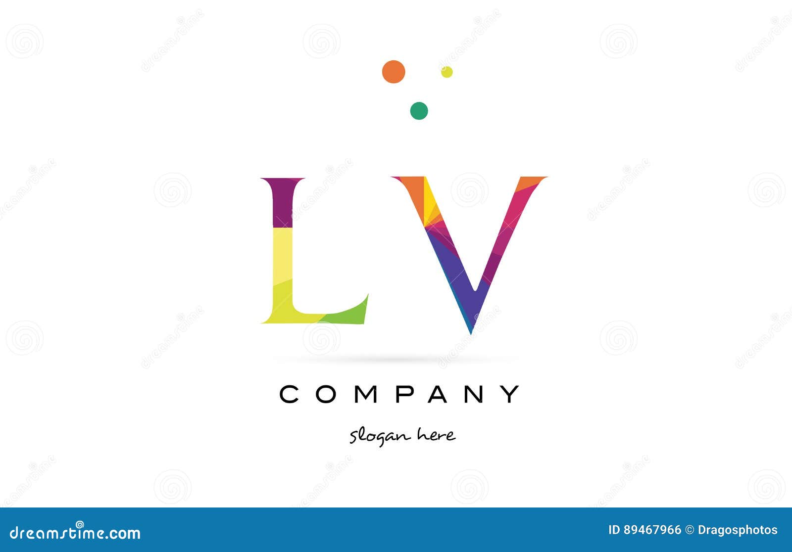 Lv L V Creative Rainbow Colors Alphabet Letter Logo Icon Stock Vector - Illustration of orange ...