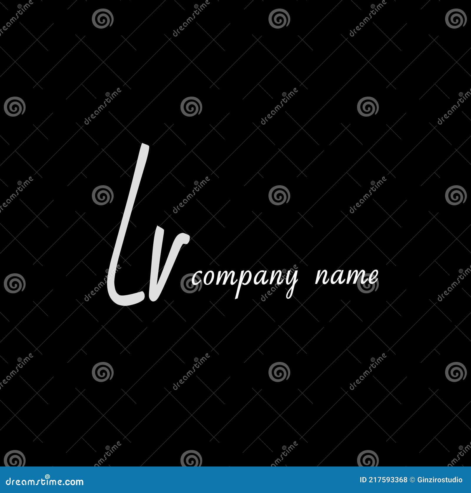 Initial lv letter logo with circle template Vector Image