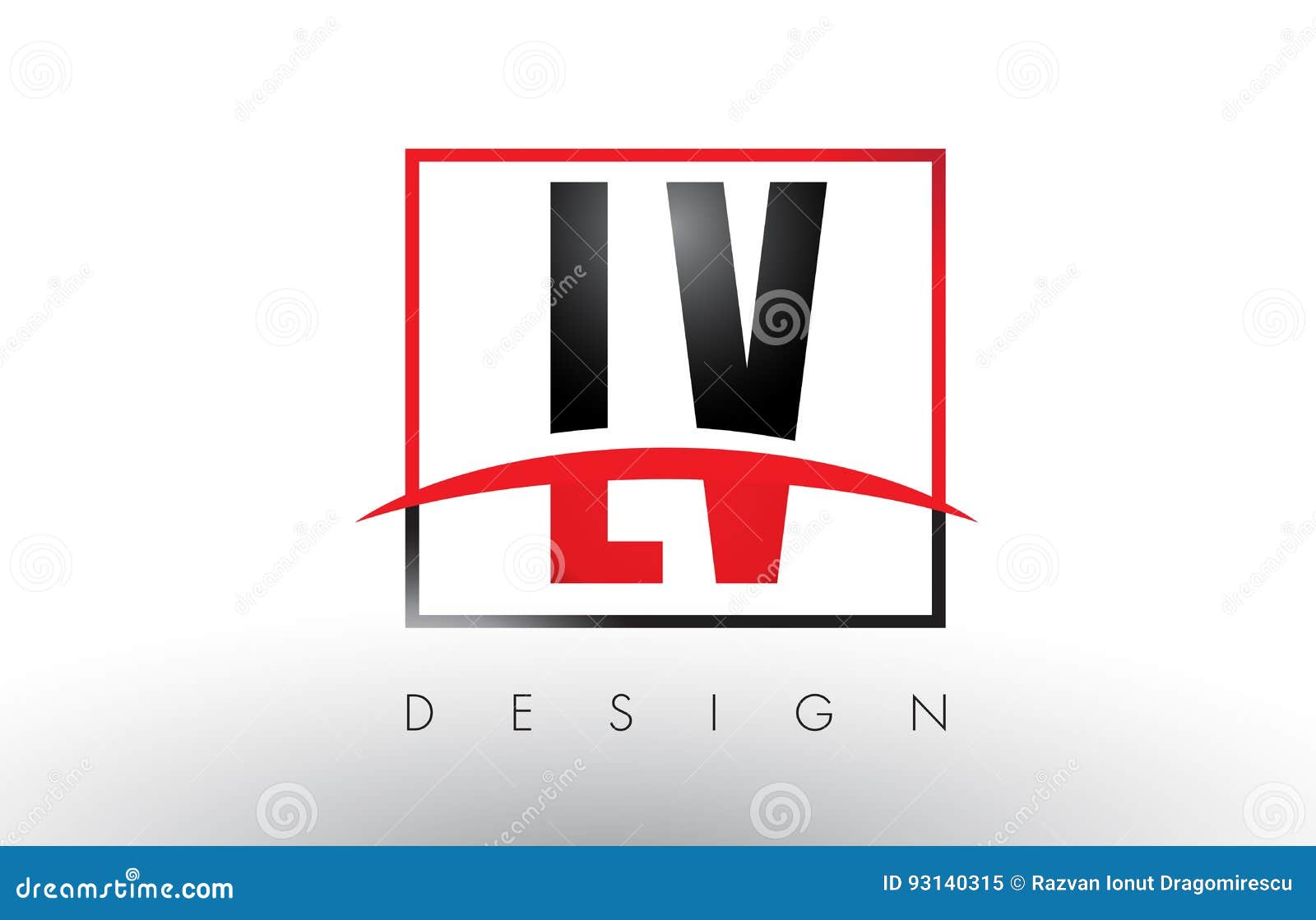 Lv Or Vl Alphabet Letters Abstract Icon Logo Vector Stock