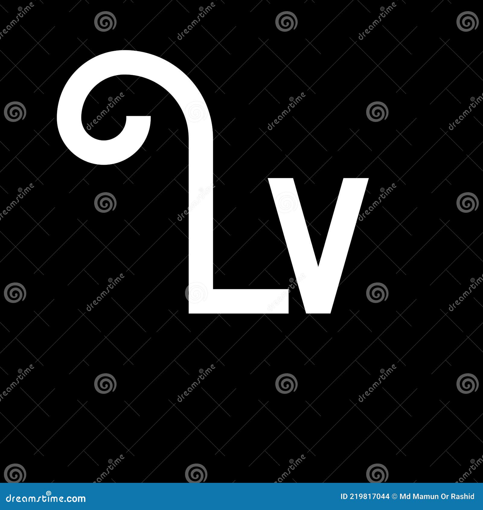 Initial LV letter Logo Design vector Template. Abstract Letter LV