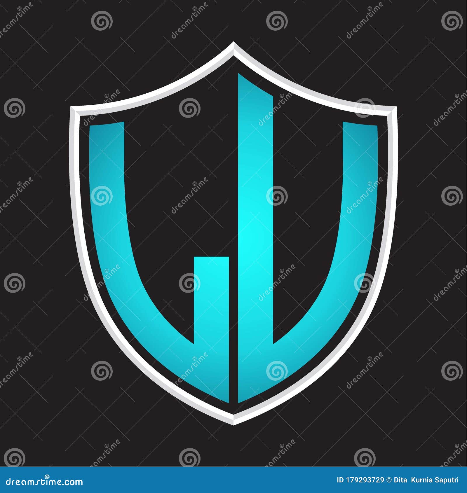 Lv monogram logo with circle outline design Vector Image