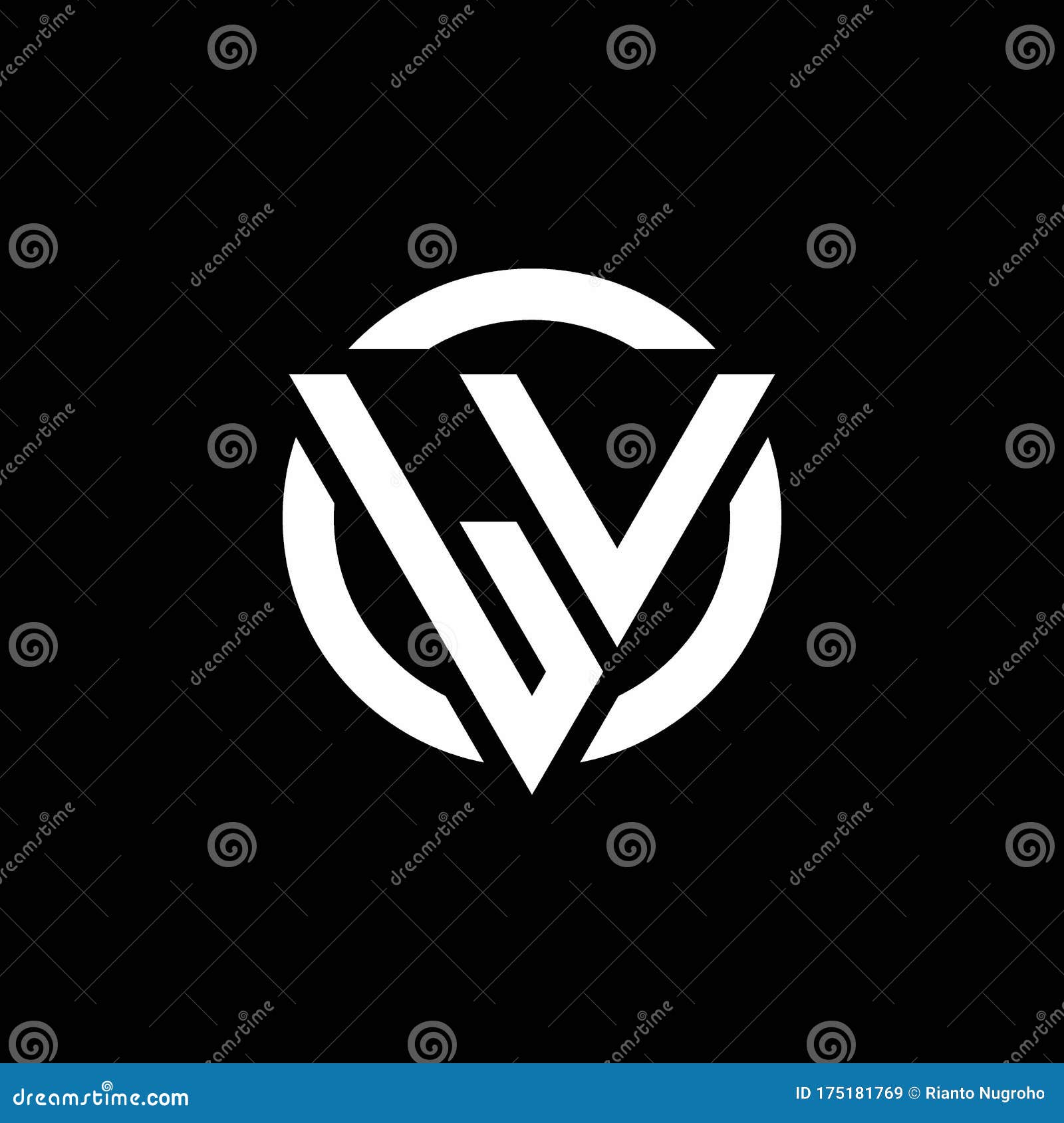 LV Logo with Triangle Shape and Circle Rounded Design Template Stock Vector  - Illustration of capital, font: 175181769