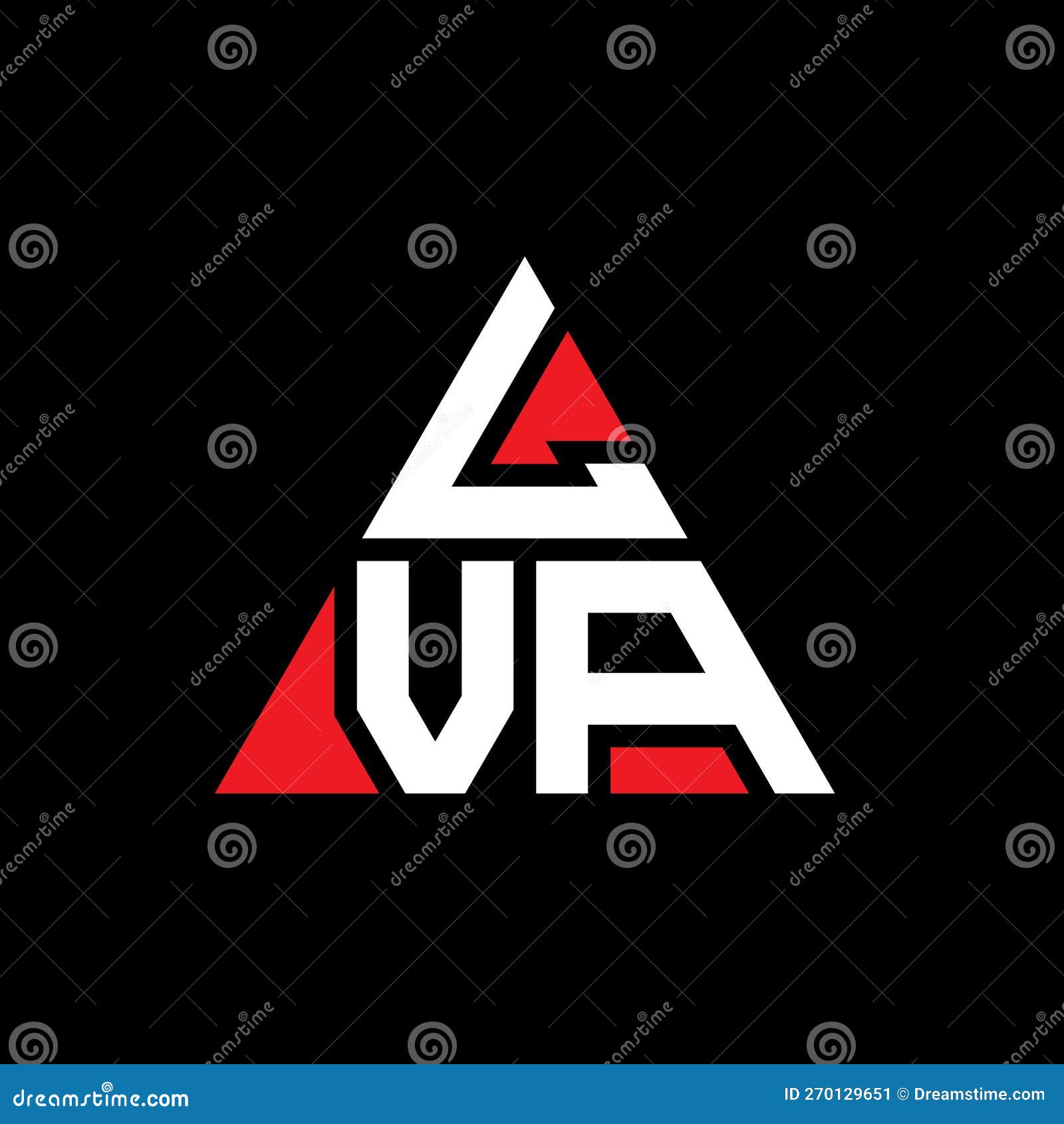 lva triangle letter logo  with triangle . lva triangle logo  monogram. lva triangle  logo template with red