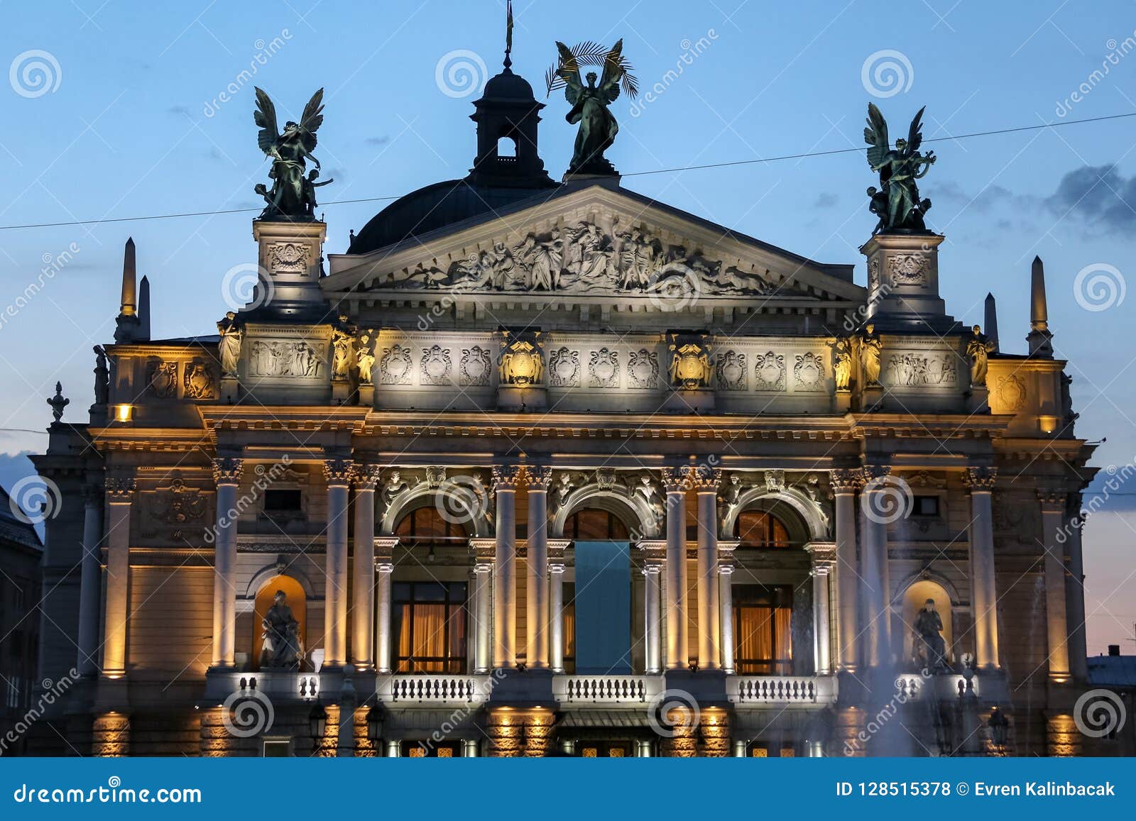 Lviv Opera House in Ukraine Stock Photo Image of ukraine, sunset