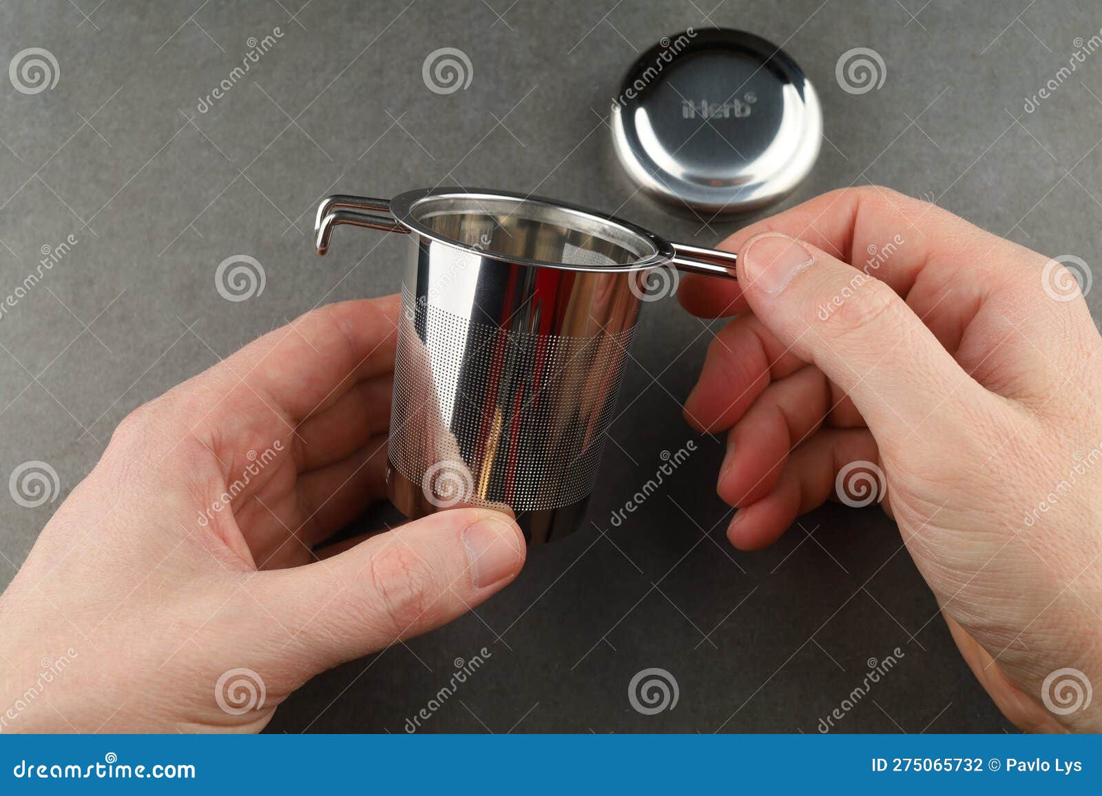 LVIV, UKRAINE April 06, 2023 Strainer for Brewing Tea Editorial