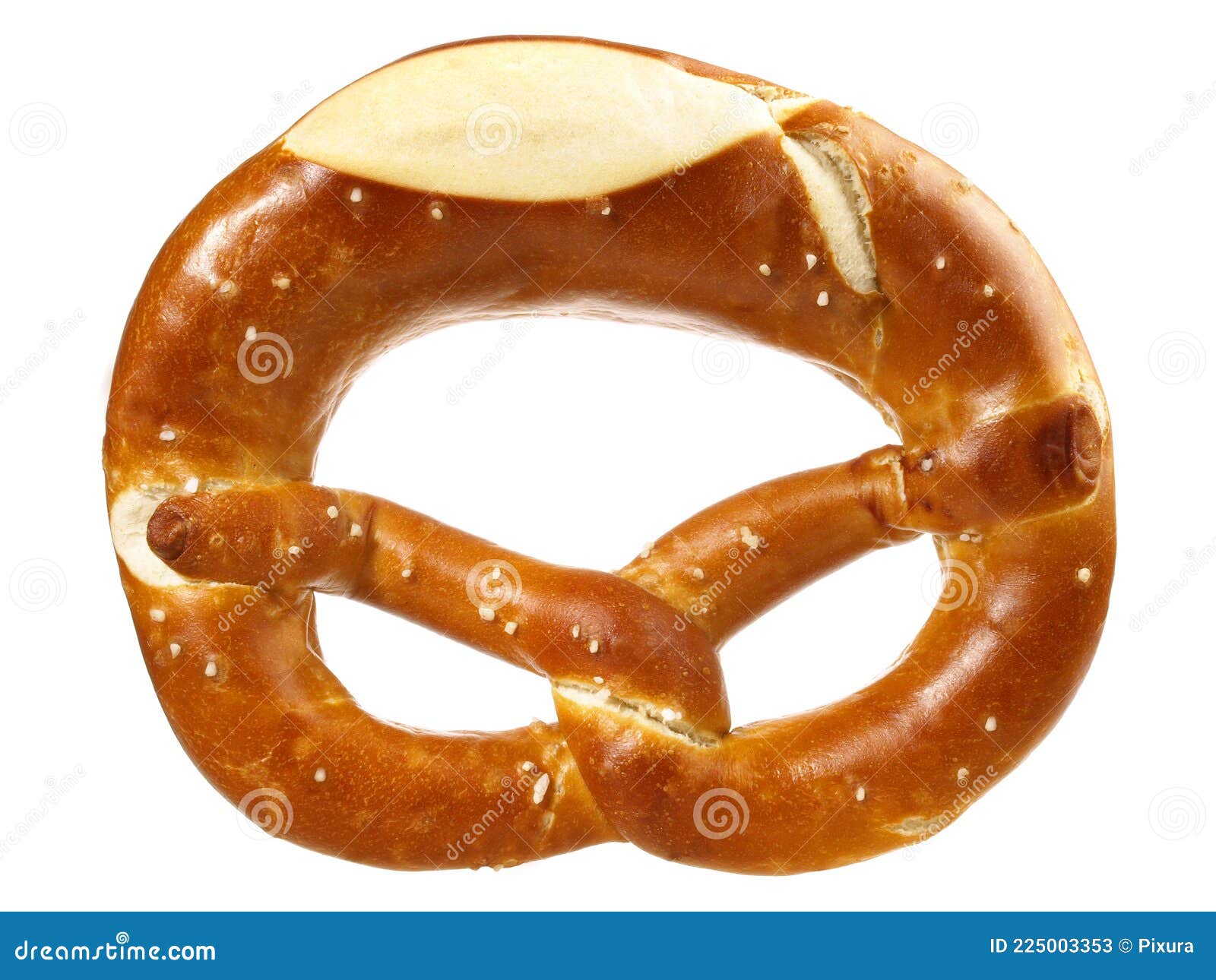 Lye Pretzel on White Background Isolated Stock Image Image of