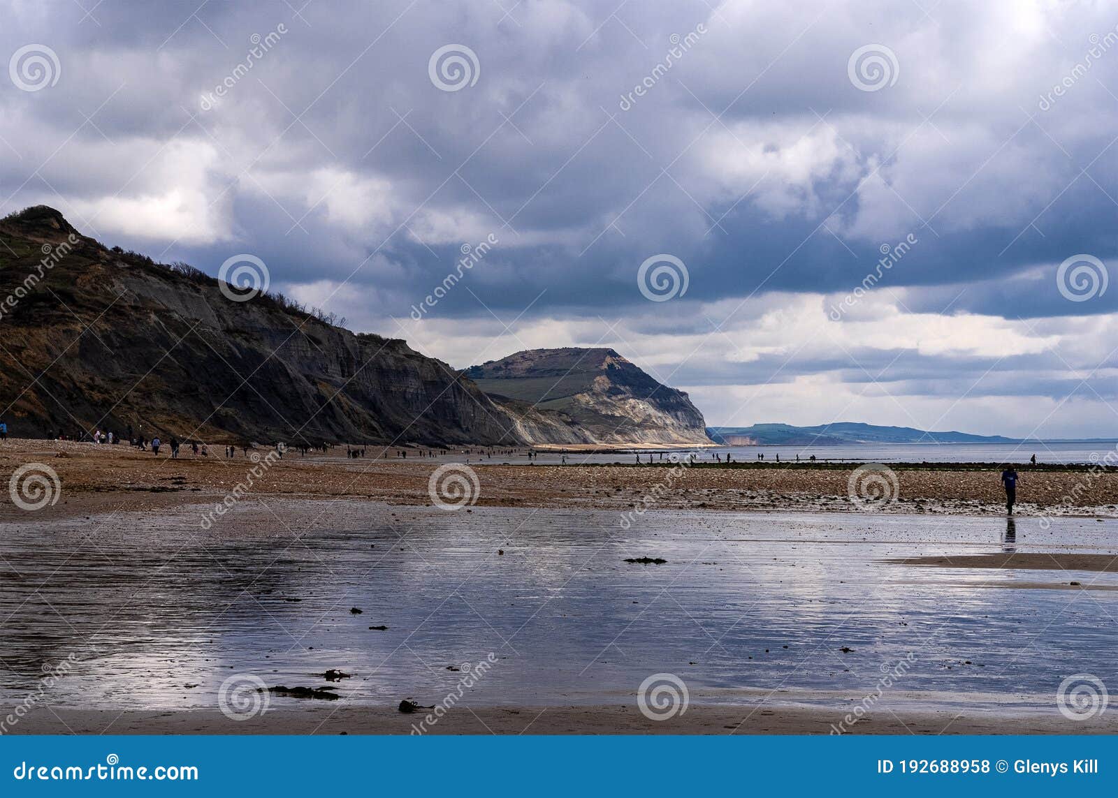 Lyme Regis beach stock photo. Image of beach, solitude 192688958