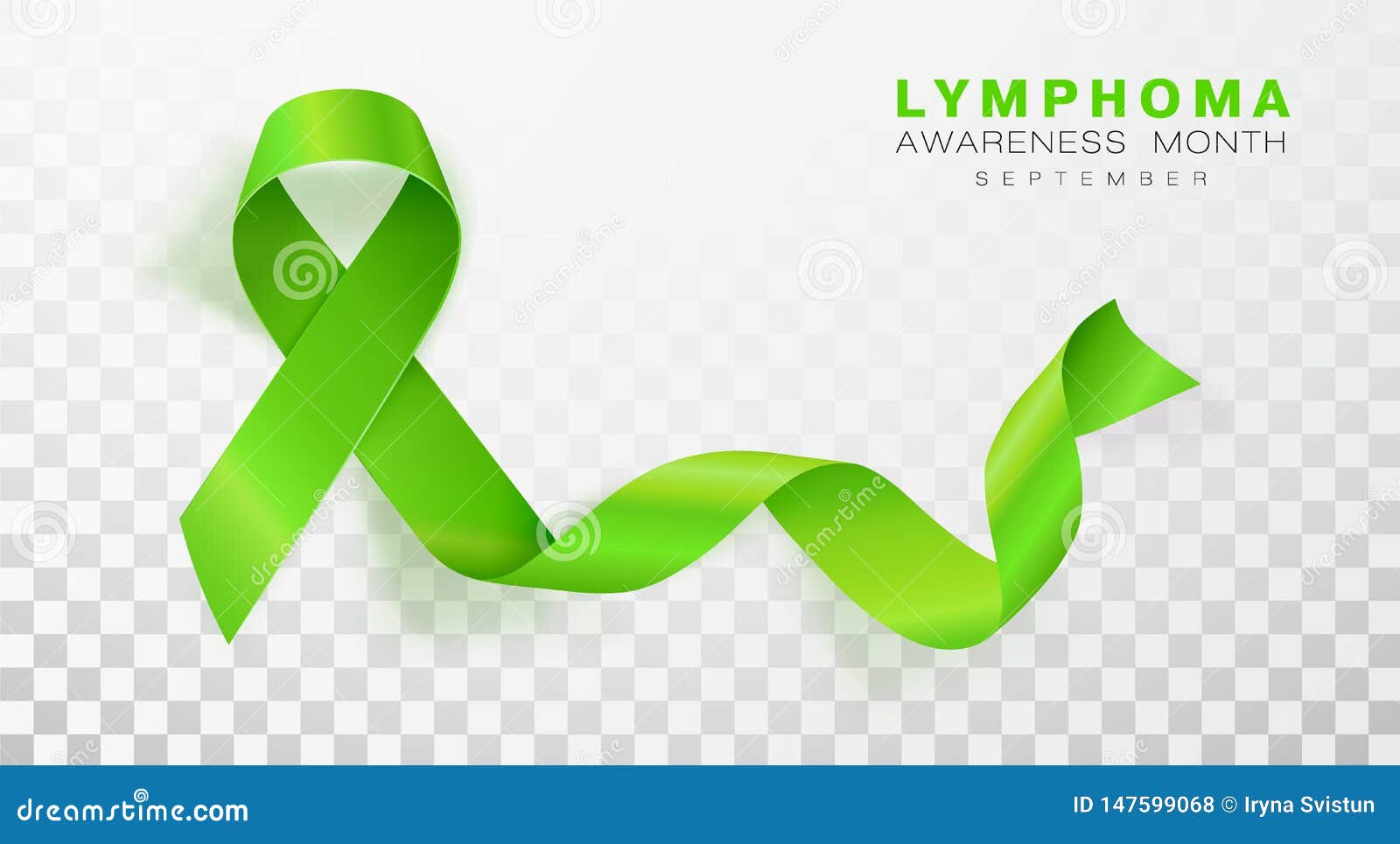 Lime green ribbon awareness Royalty Free Vector Image