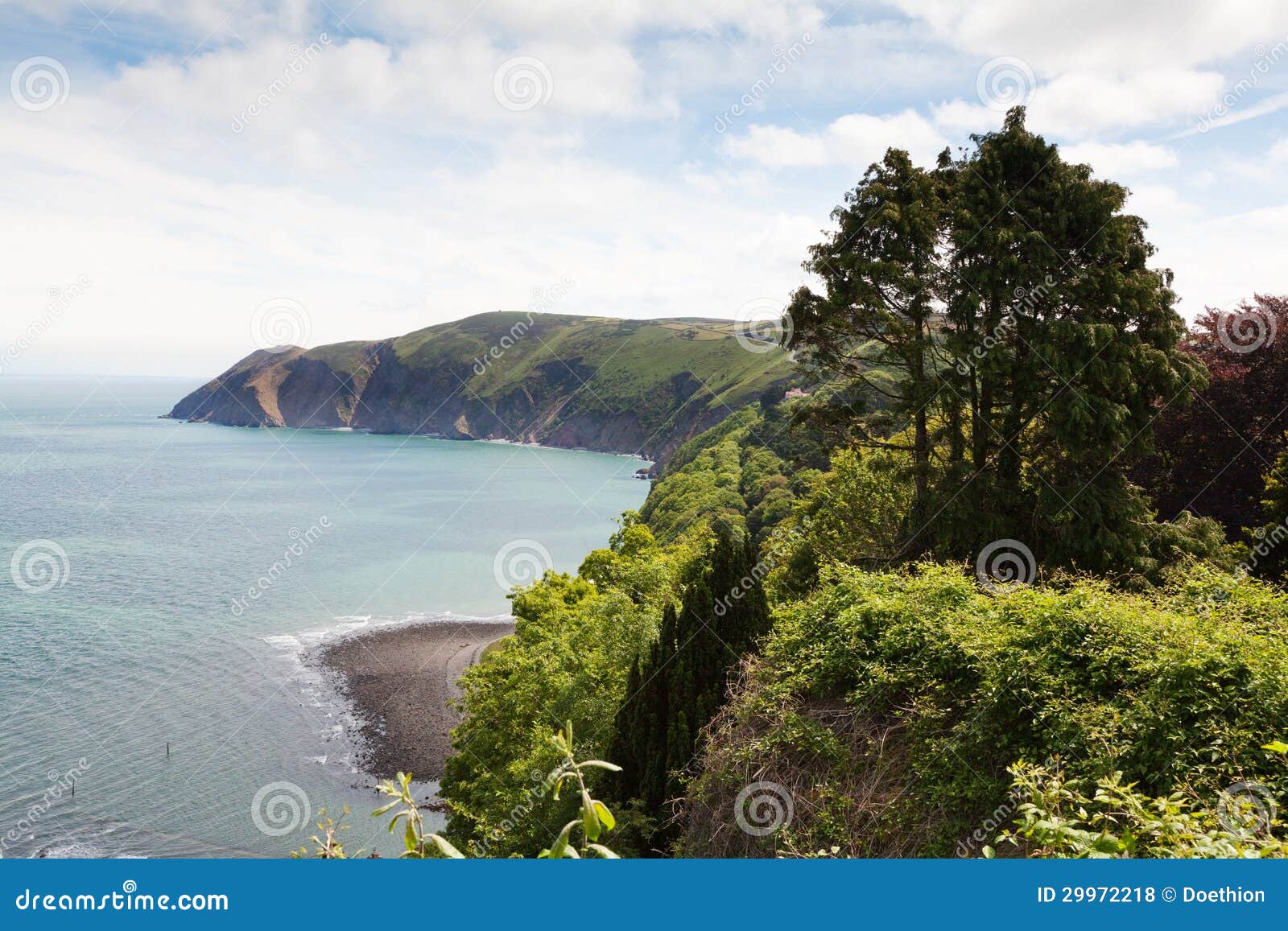 lynmouth with foreland point north devon england