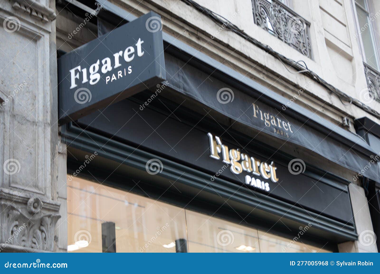 Figaret Paris Logo Brand and Text Sign Facade Boutique of French Shop ...