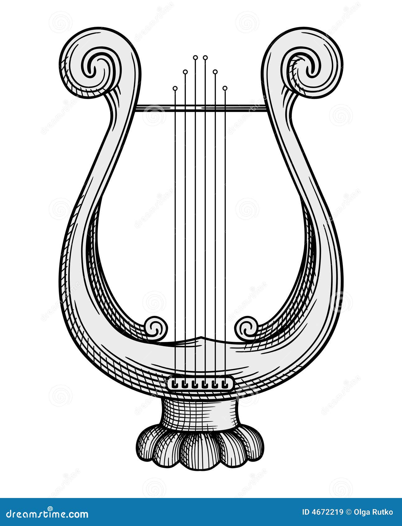 Lyra vector stock vector. Illustration of engraving, luxury - 4672219