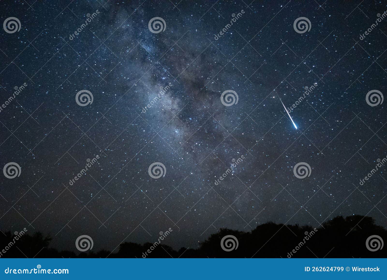 Lyrid Meteor Shower Over the New Mexico Sky. Stock Image Image of