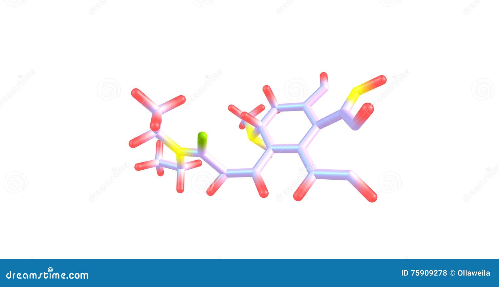 lysergic acid diethylamide or lsd molecule  on white