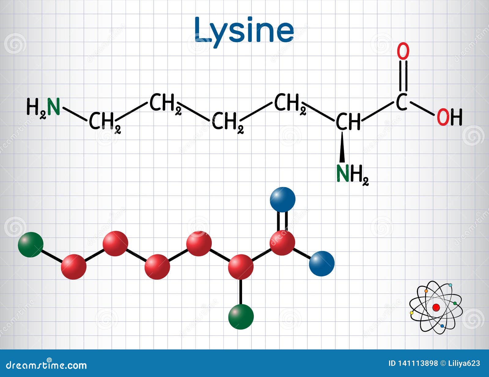 Væve Måne spørgeskema Lysine L- Lysine , Lys, K Amino Acid Molecule. it is Used in the  Biosynthesis of Proteins. Sheet of Paper in a Cage Stock Vector -  Illustration of protein, base: 141113898