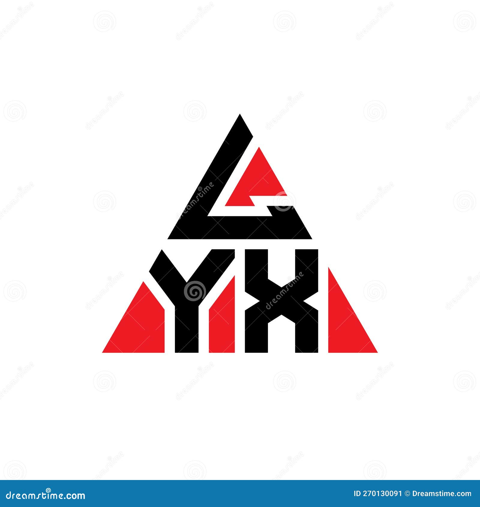 lyx triangle letter logo  with triangle . lyx triangle logo  monogram. lyx triangle  logo template with red