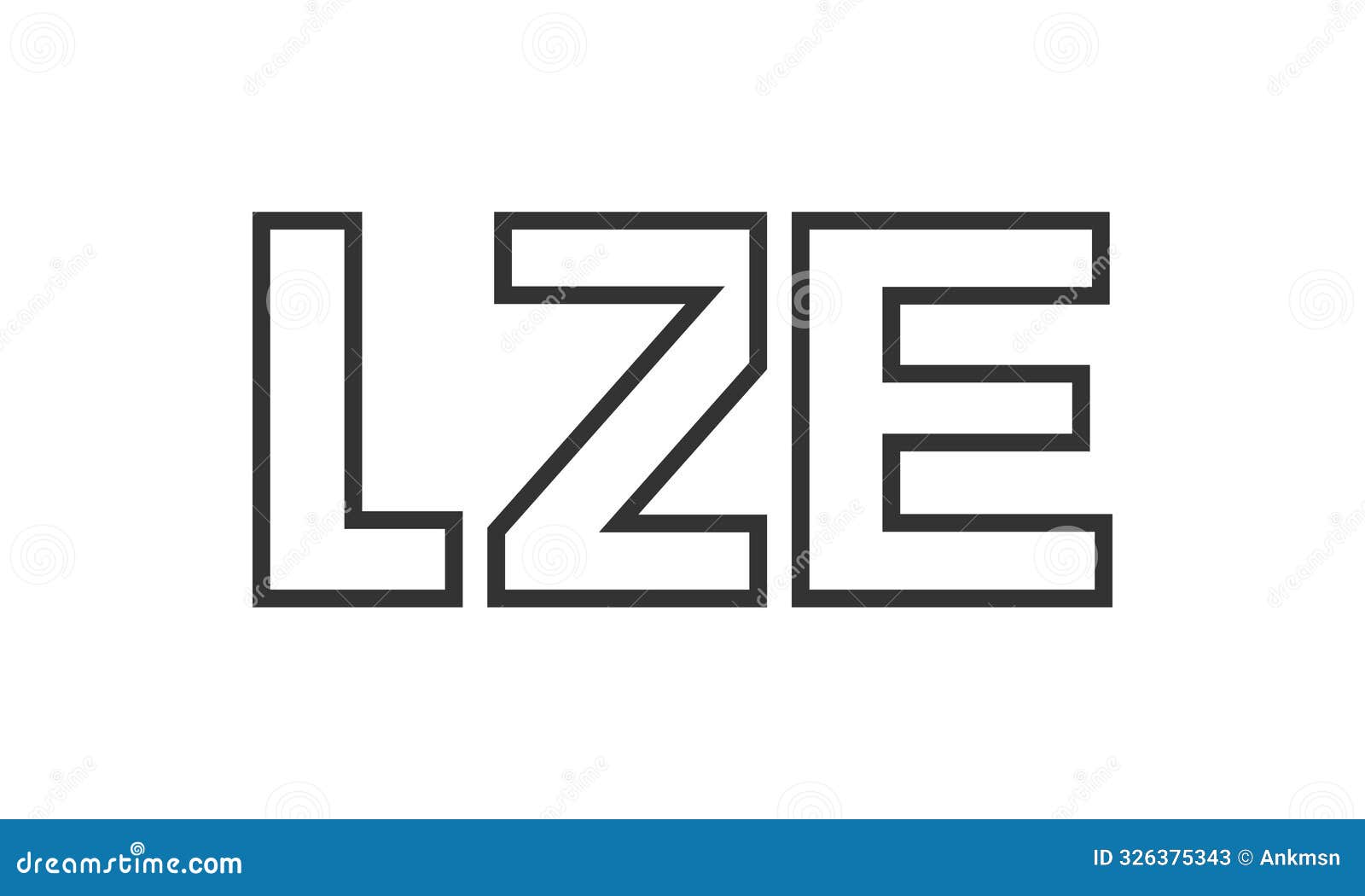 lze logo  template with strong and modern bold text. initial based  logotype featuring simple and minimal typography.