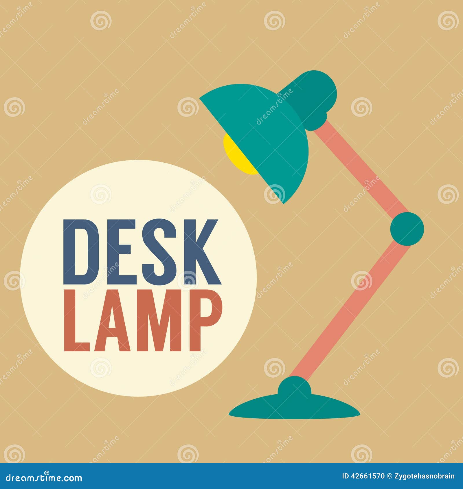 Ejemplo del vector de la lámpara de escritorio del diseño moderno
