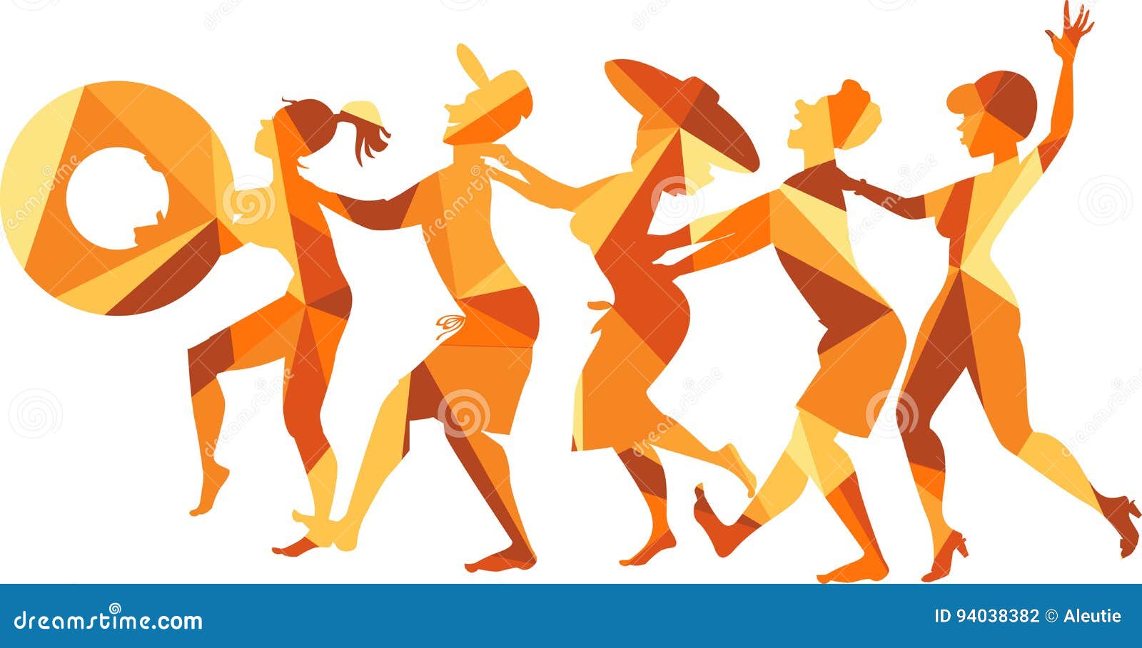 Línea de Conga ilustración del vector. Ilustración de historieta 94038382