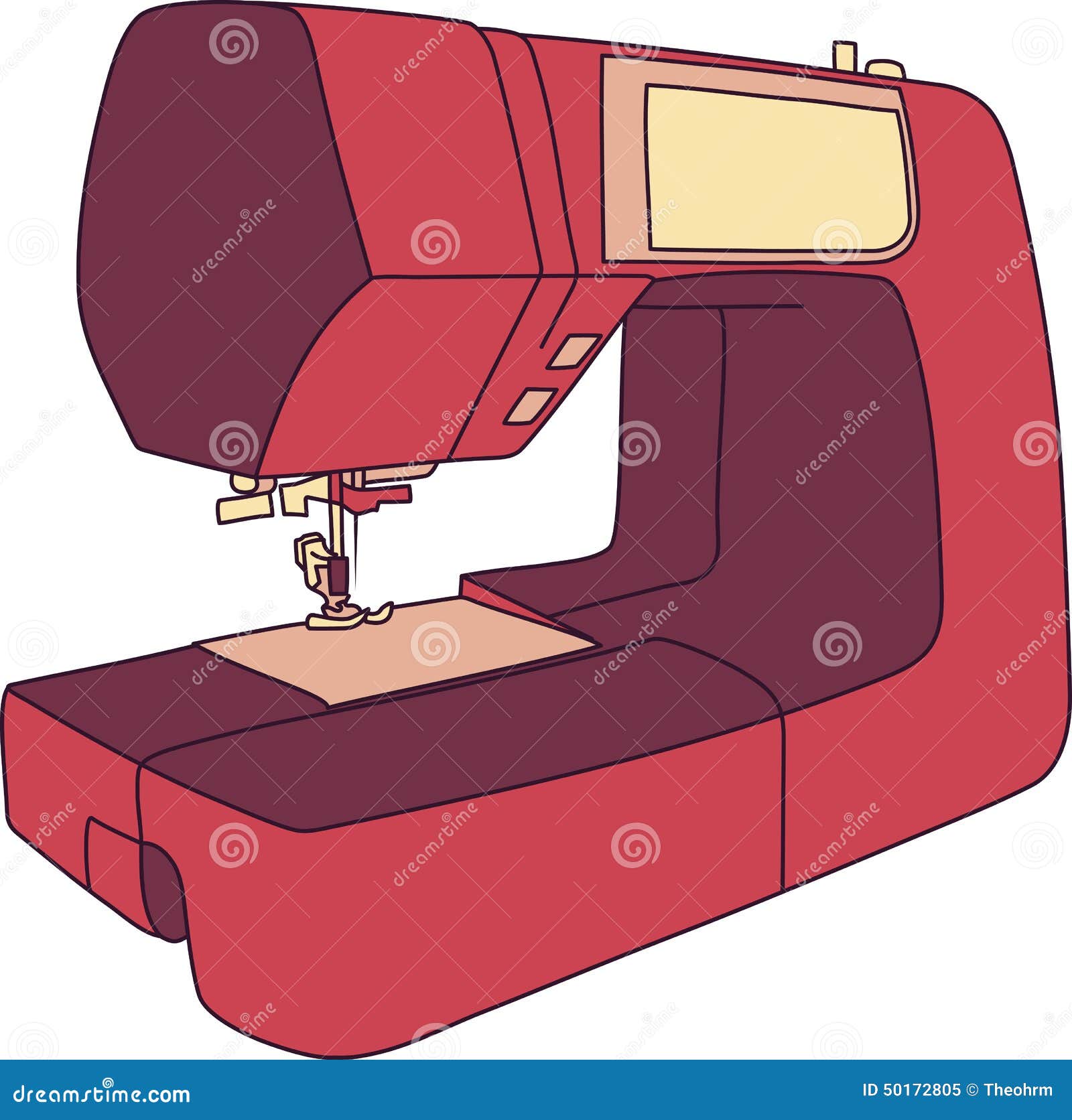 máquina de costura dos desenhos animados ilustração do vetor