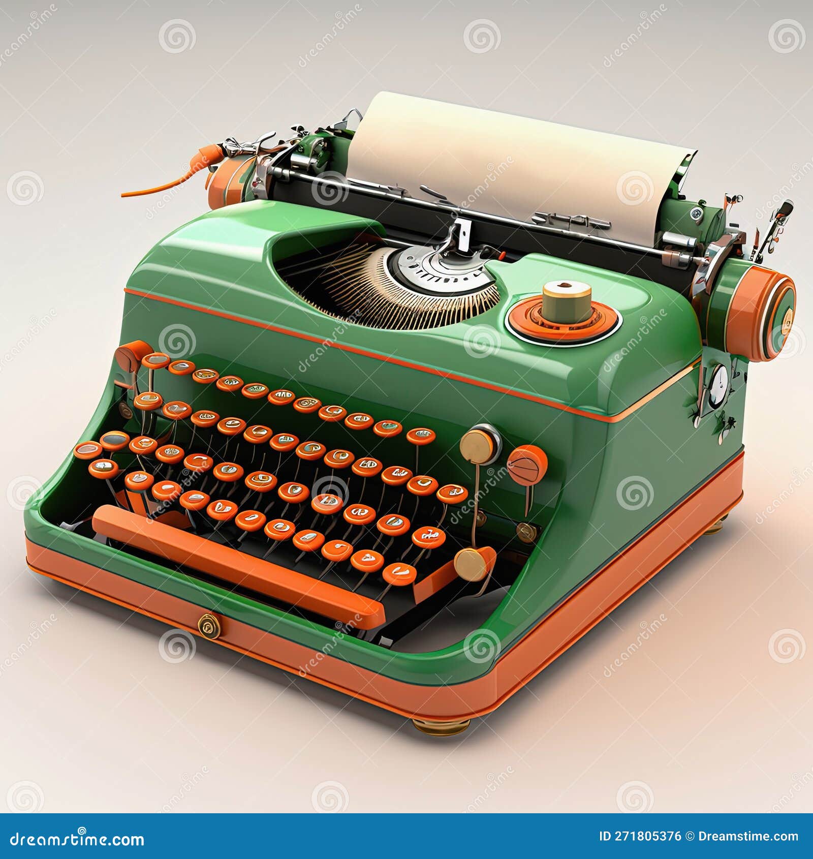 Máquina De Escribir Vintage De Mediados De Siglo Con Fondo Blanco. Teclado  Retro. 1.ª Ai Stock de ilustración - Ilustración de creatividad, concepto:  271805376