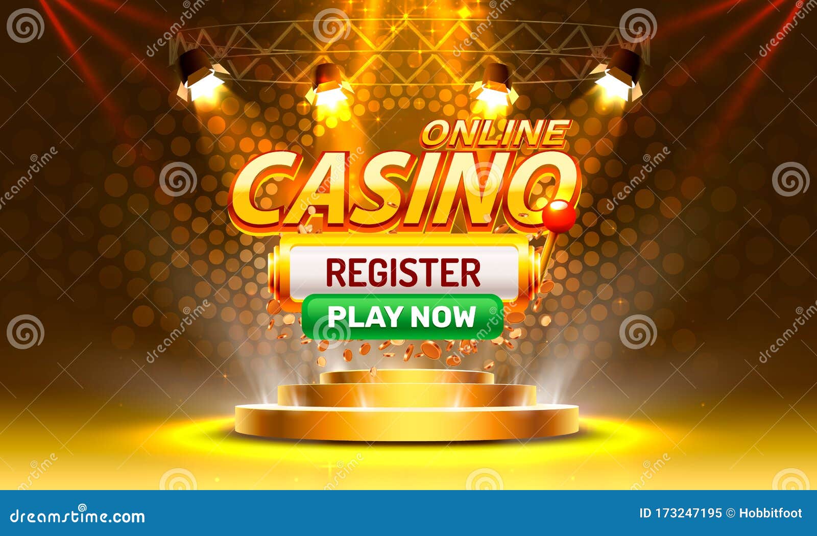 Máquina De Moeda De Casino Online Jogar Agora Registrar. Ilustração do  Vetor - Ilustração de cereja, sinal: 173247195