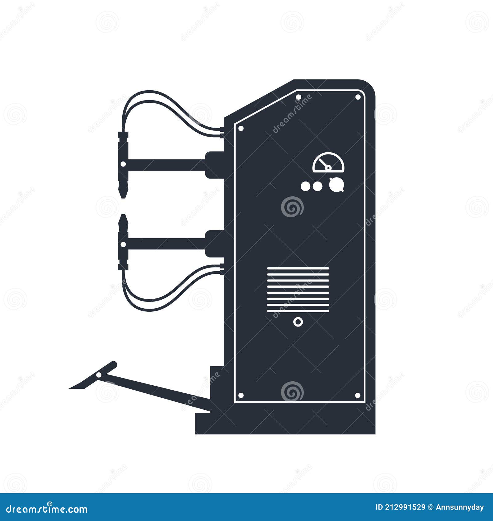 Máquina De Soldadura Por Puntos Icono Dispositivo De Soldadura Por Puntos  Industrial Herramienta De Ingeniería De Sellado Por Punt Ilustración del  Vector - Ilustración de industria, punto: 212991529