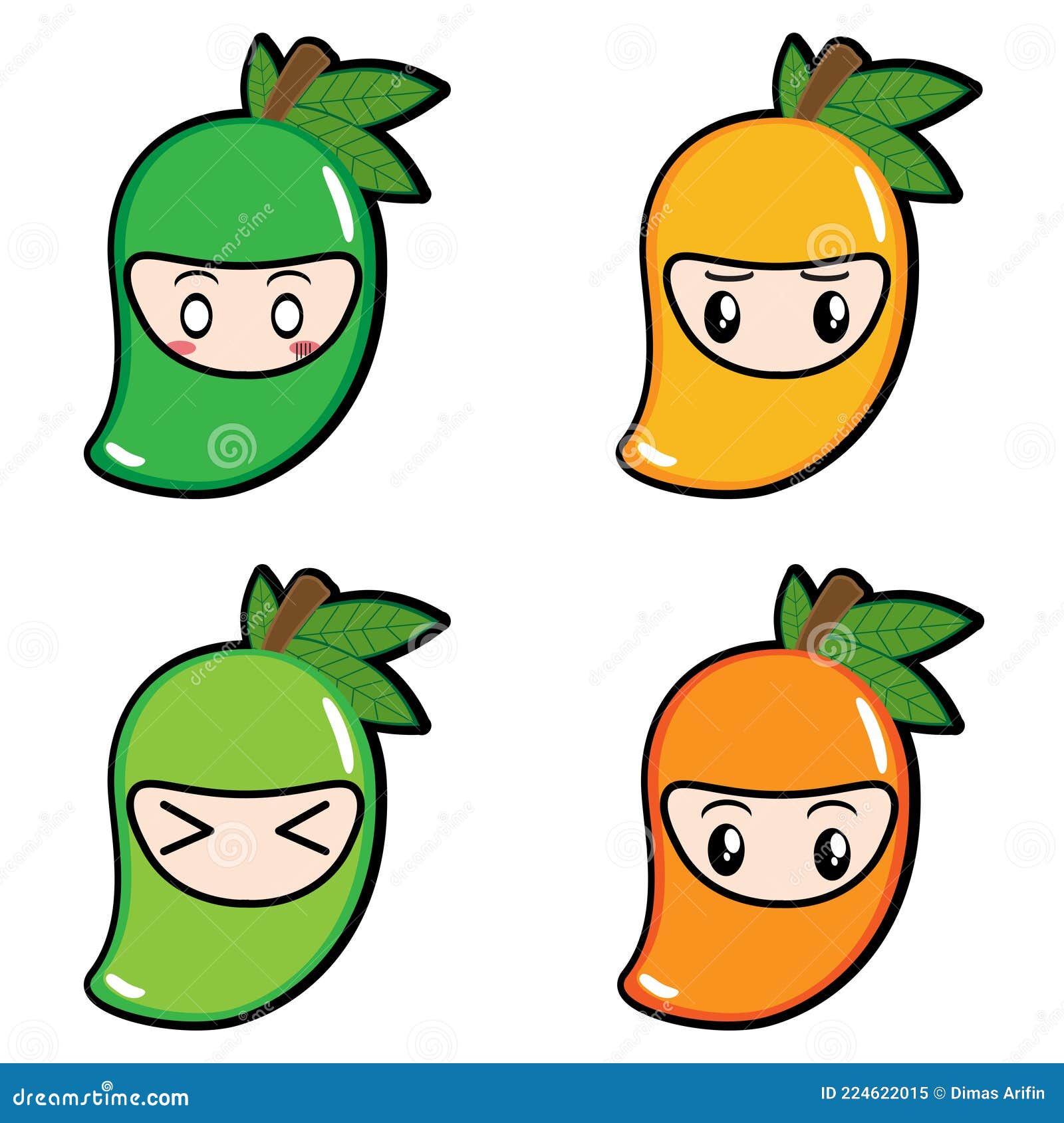 Máscara De Mixtos De Frutas De Mango Ilustración Ilustración de casero, fruta: 224622015