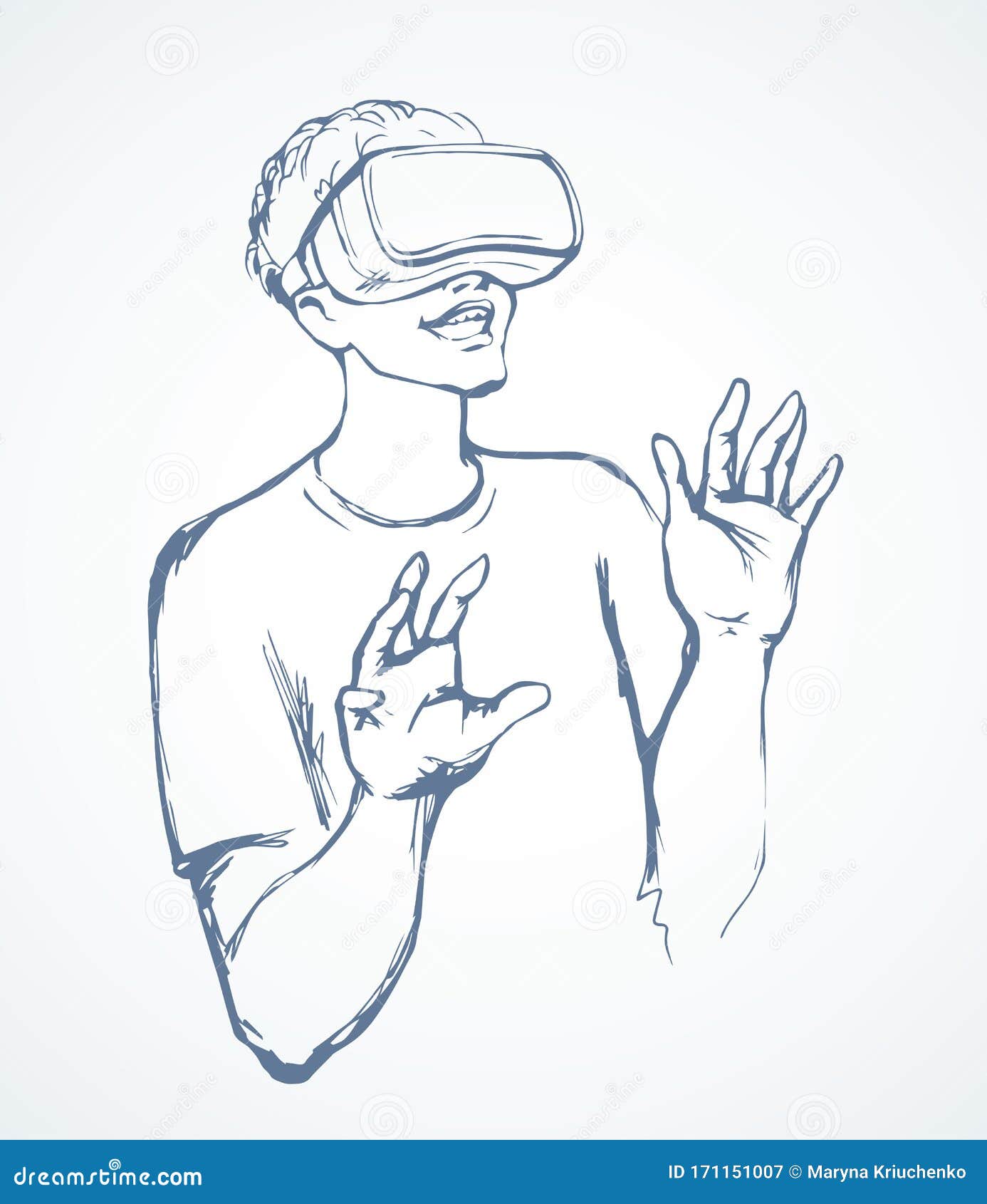 Máscara De Realidad Virtual Dibujo De Vectores Ilustración del Vector -  Ilustración de dispositivo, fondo: 171151007