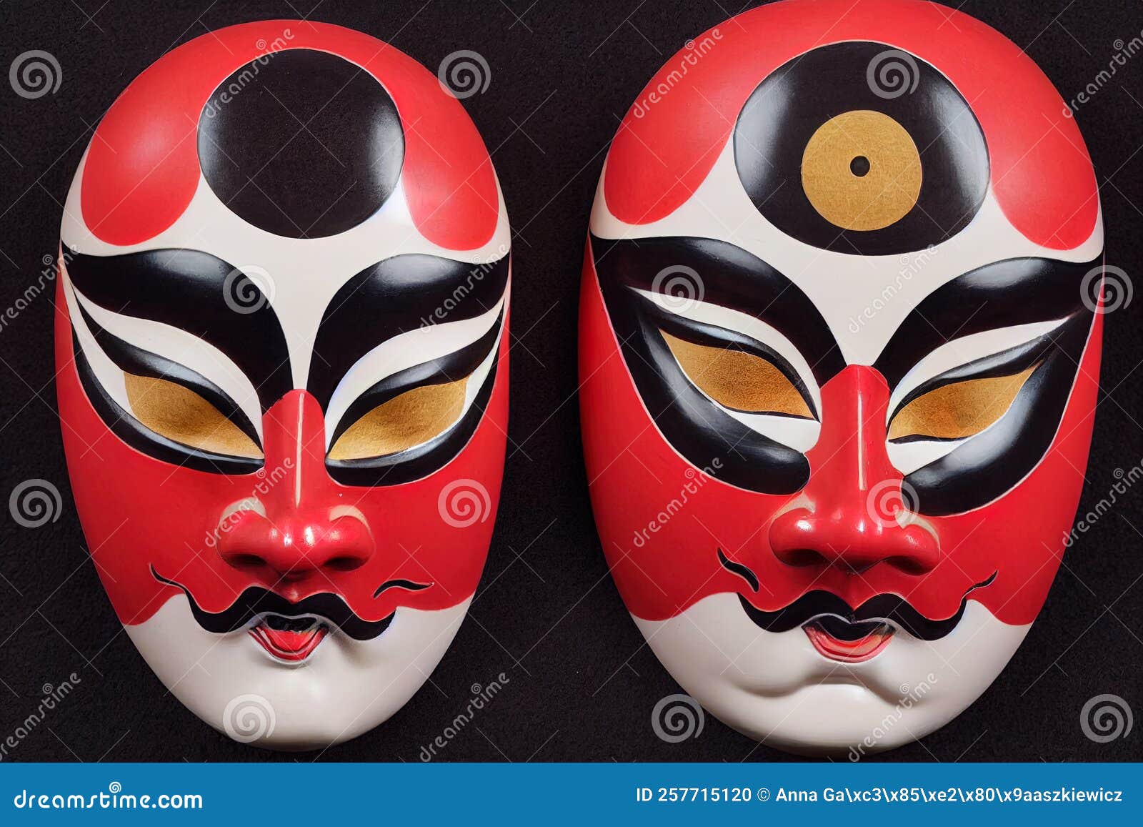 Máscara Facial Peking Opera Pintada Al Estilo Chino