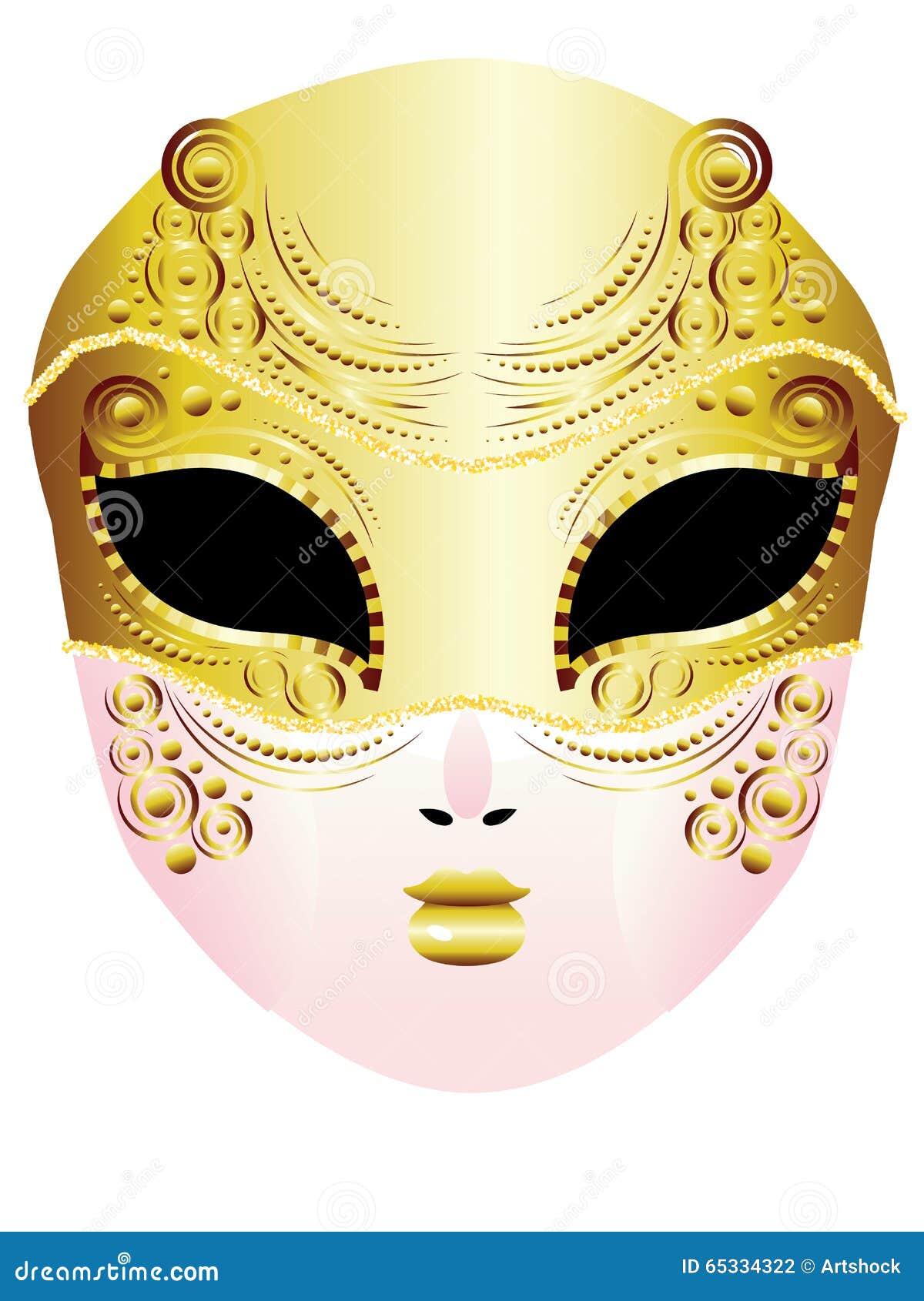 Máscara Decorativa Del Ilustración del Vector - brillante: 65334322