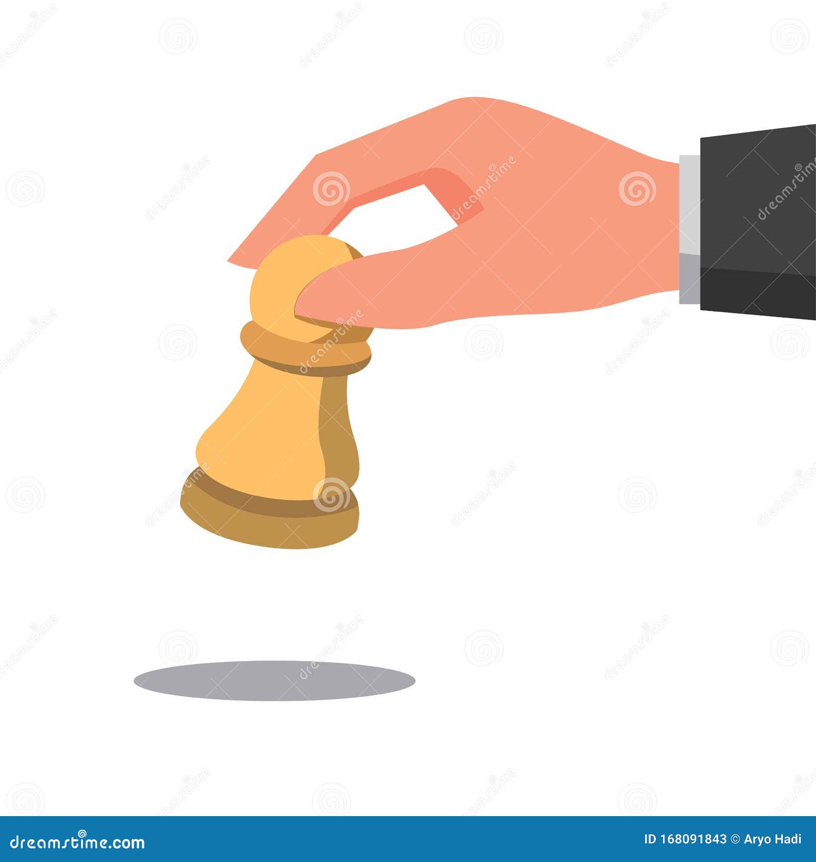 mão fazendo um movimento com peças de xadrez de madeira no xadrez 17268501  Foto de stock no Vecteezy