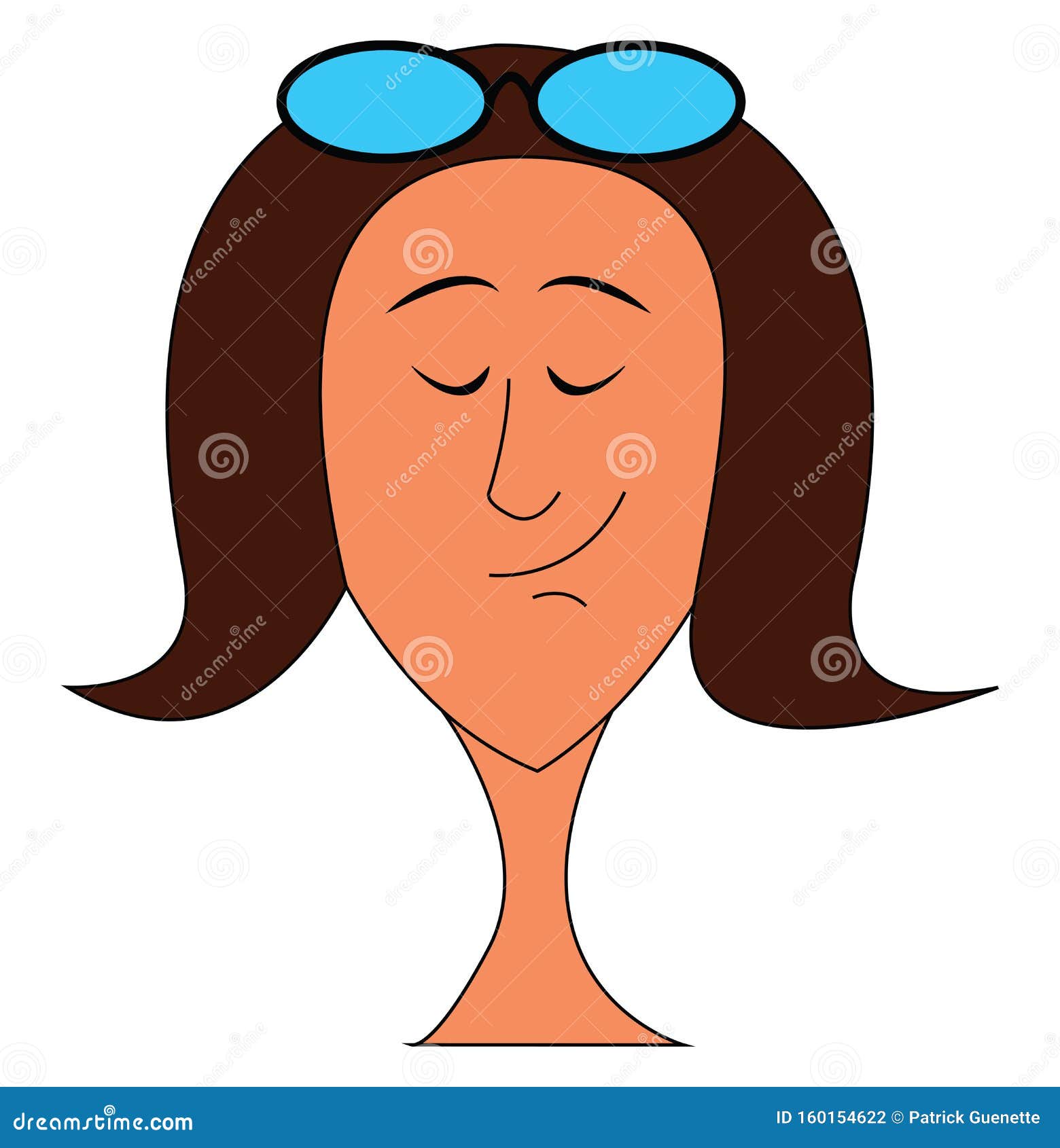 Madchen Mit Brille Auf Ihrem Kopf Vektor Abbildung Illustration Von Entzuckend Zeichnung 160154622