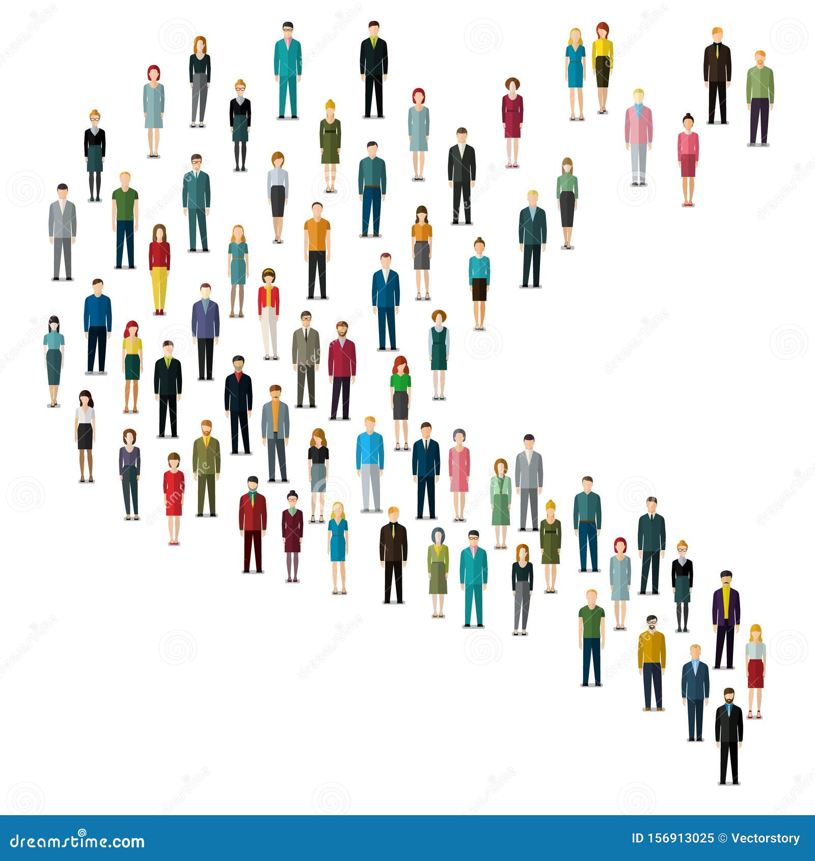 The Crowd Of Abstract Stock Vector Illustration Of, 60% OFF