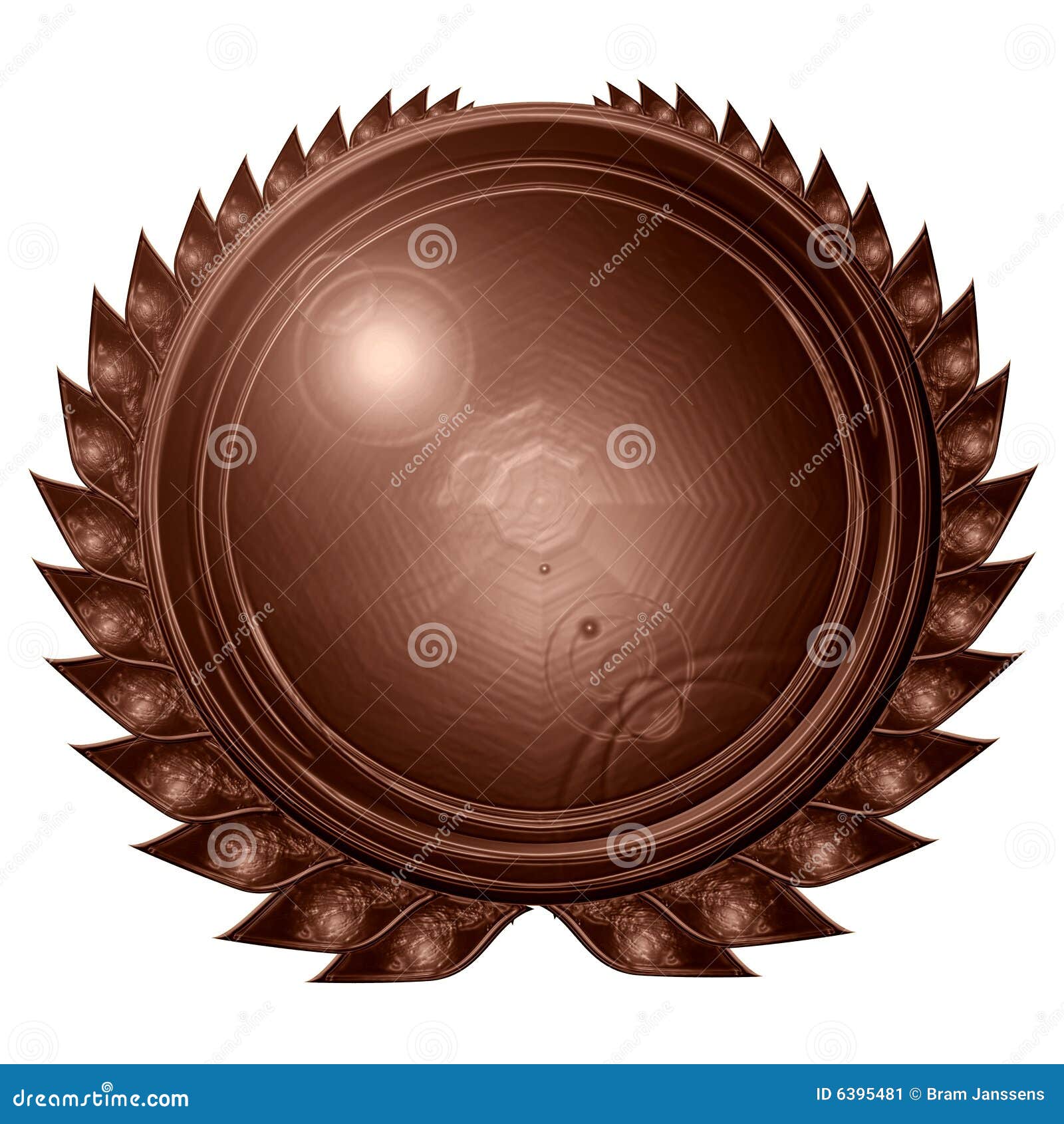 Médaille de chocolat illustration stock. Illustration du délicieux - 6395481