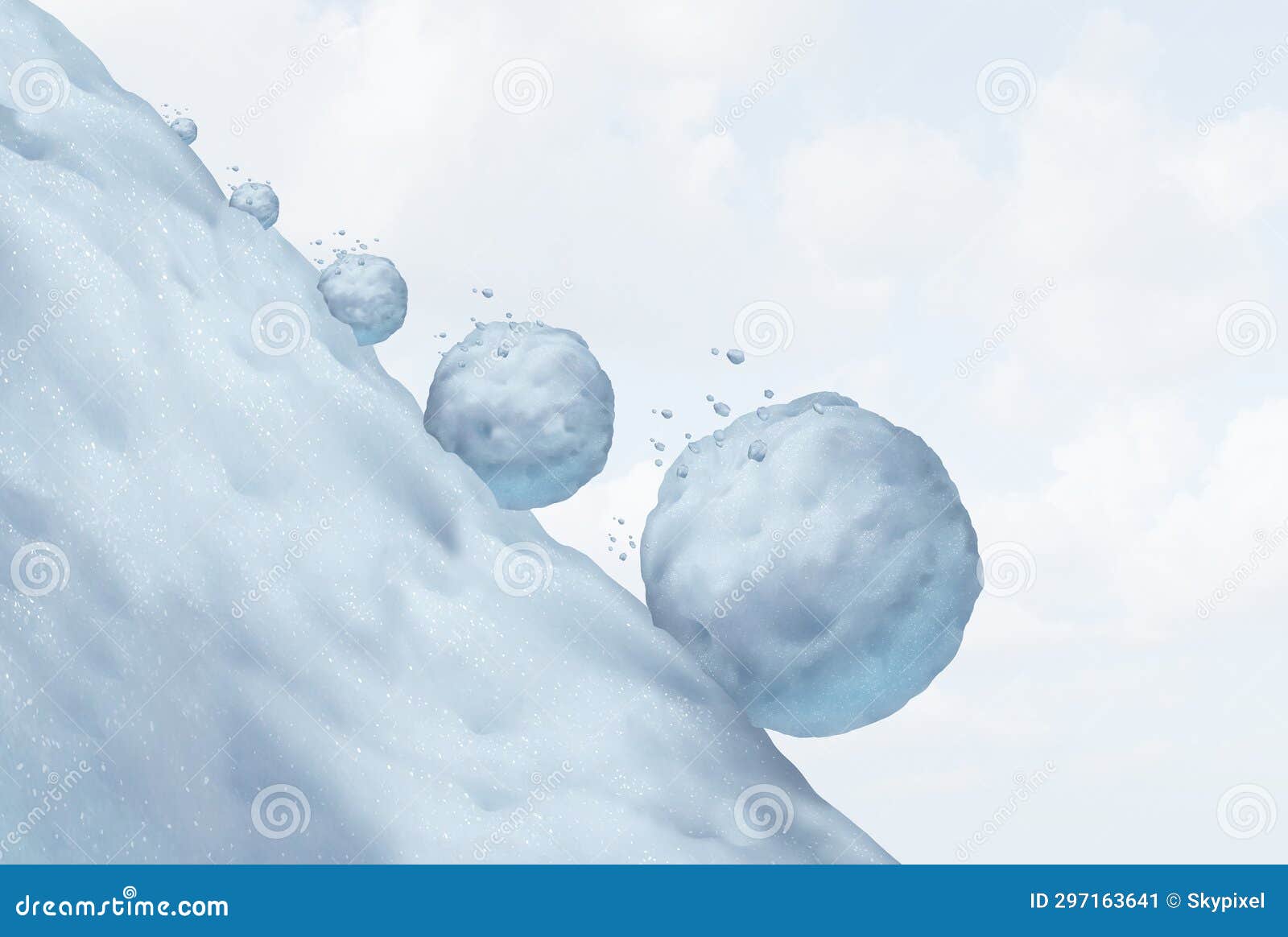 Métaphore De L'effet Boule De Neige Illustration Stock - Illustration du  blizzard, concept: 297163641